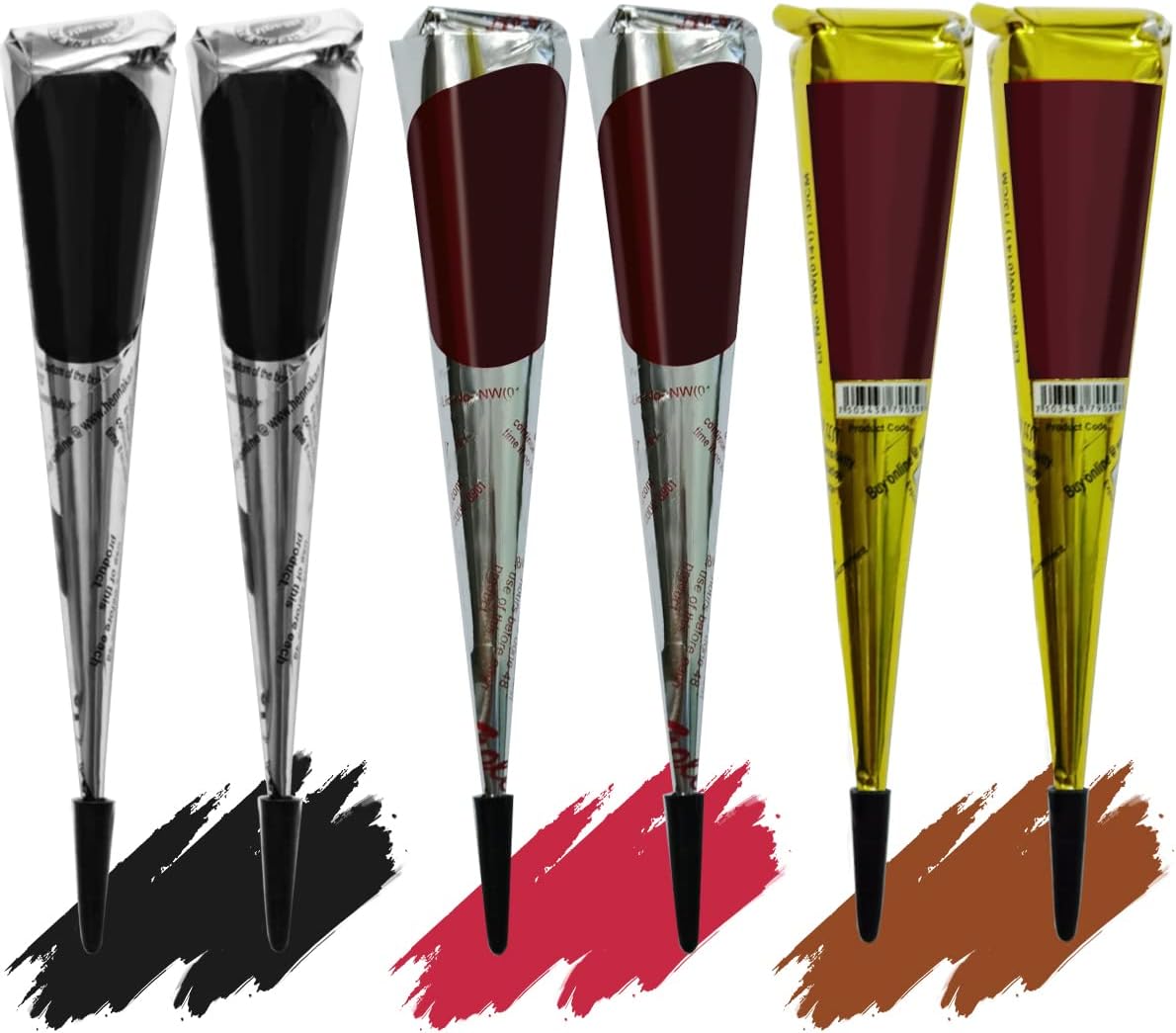 Janolia Kit de Tatuaje, 6 Piezas con Plantilla Adhesiva de 20 Piezas, Kit de Pintura Tatuaje Temporal Adecuado para Principiantes