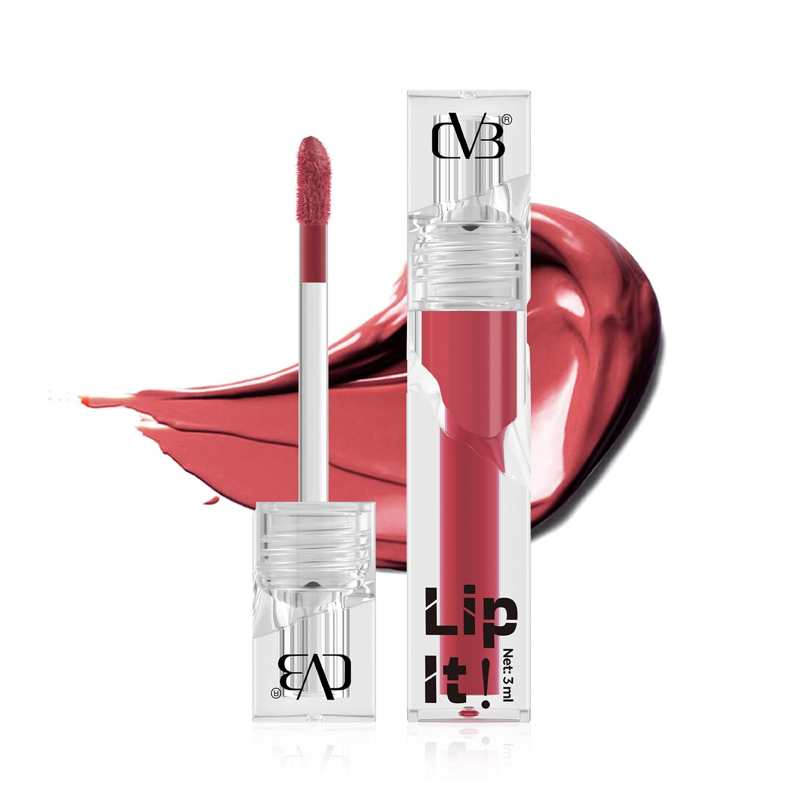 CVB C266 Lit It Liquid Lip Matte Luxe Lip Gloss – Long-Lasting, Smudge-Proof Matte Finish | Lightweight, High-Pigment Lip Color for All-Day Wear (17 FLAMINGO)-image-46
