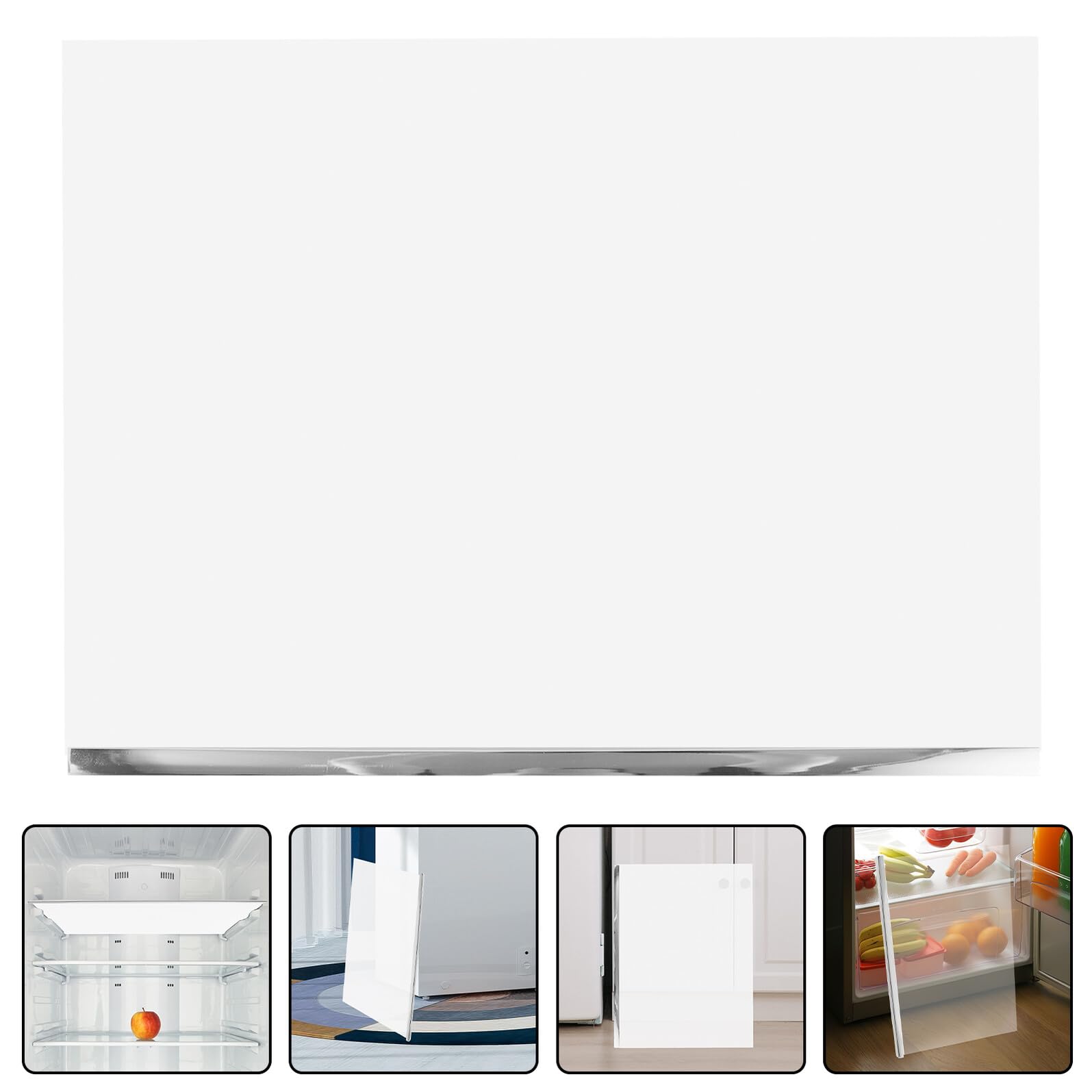 Étagère Verre Trempé 430X320 MM Rebord Renforcé, Plateau Transparent pour Rangement Frigo, Compartiment Réfrigérateur, Accessoire la Cuisine Pratique