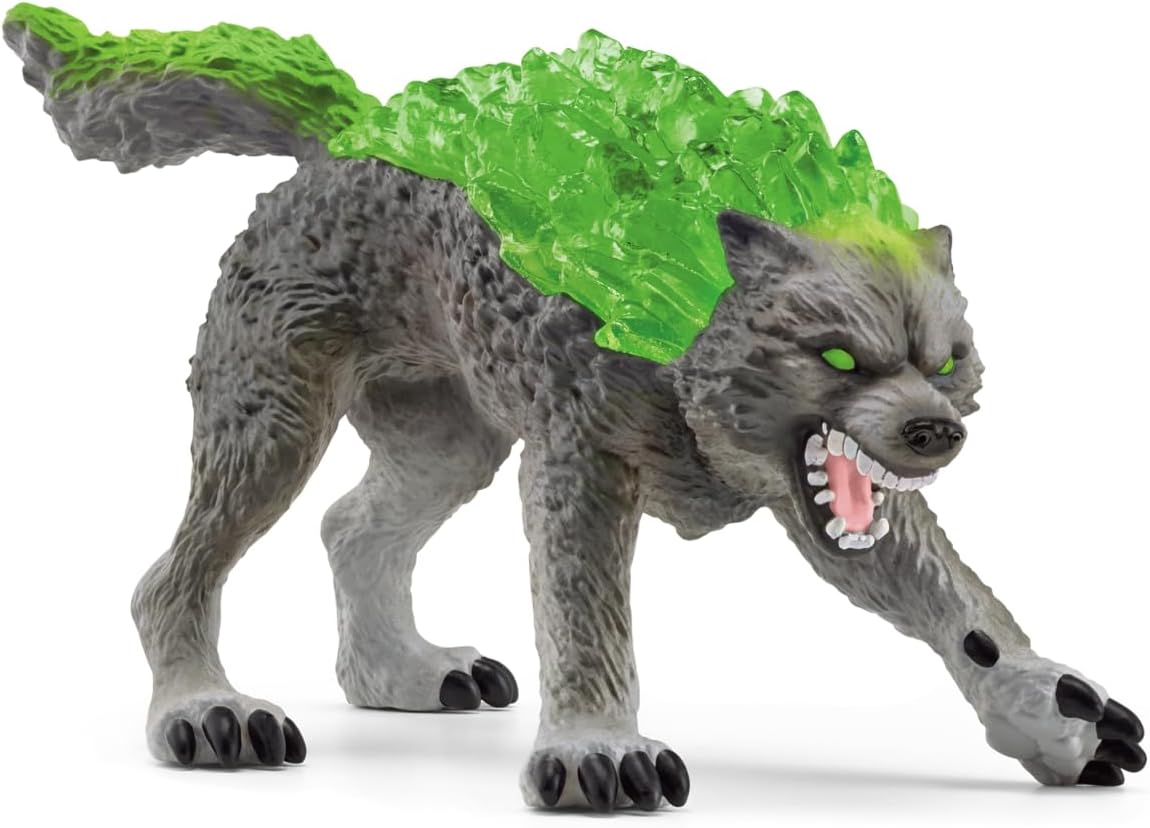 Schleich Eldrador Creatures - 6" Stone Wolf Figurine - Fun Fantasy Animal Figure for Imaginative Play for Boys and Girls - Durable Rock Beast Toy - Cool Monster Toys for Kids Ages 7+ | 70153
