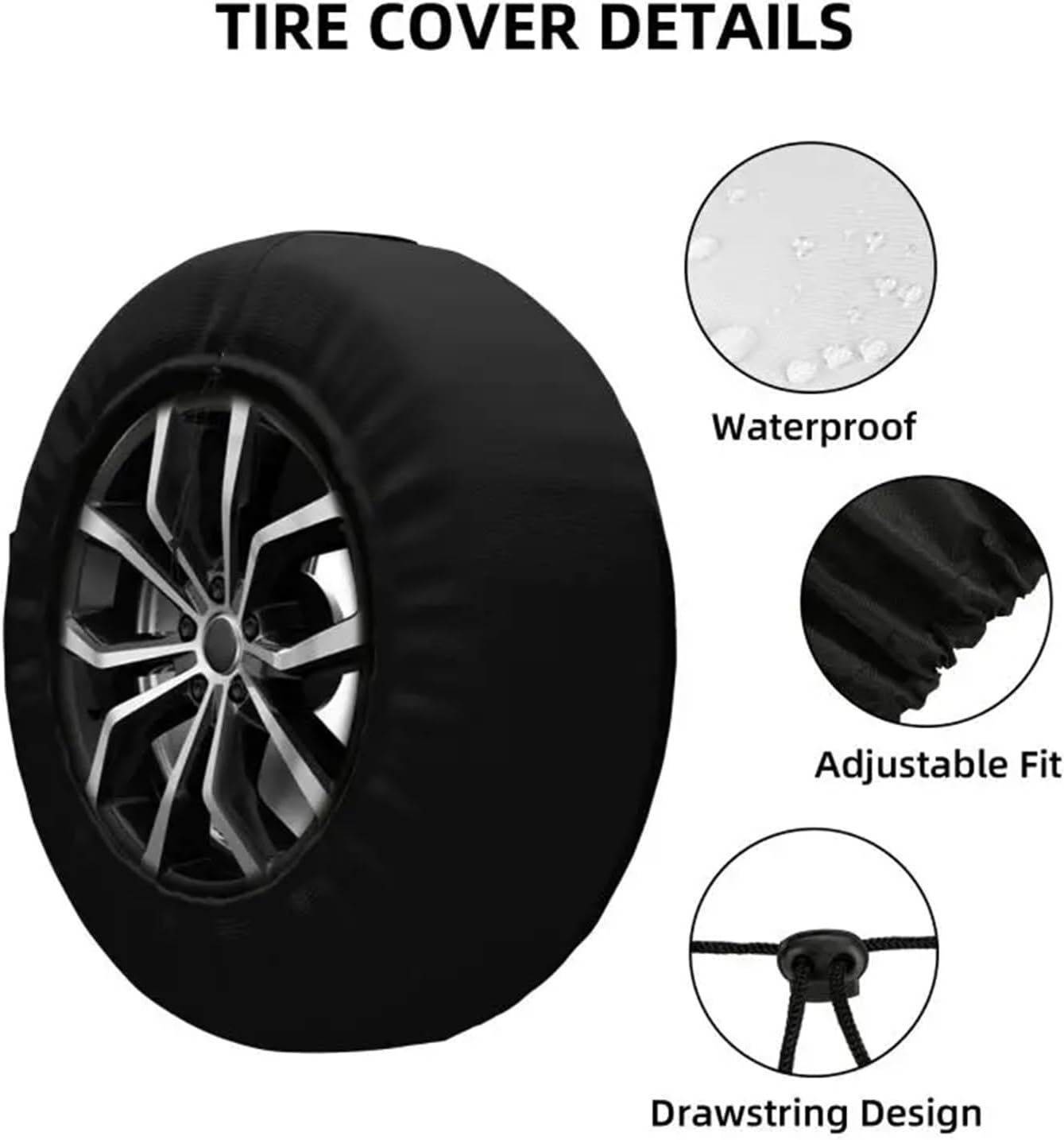 Mountains Spare Tire Cover fo RV Camper Car Wheel Protector Covers 14" 15" 16" 17" Inch for Trailer RV SUV All Vehicle(Type 12,16 inch)