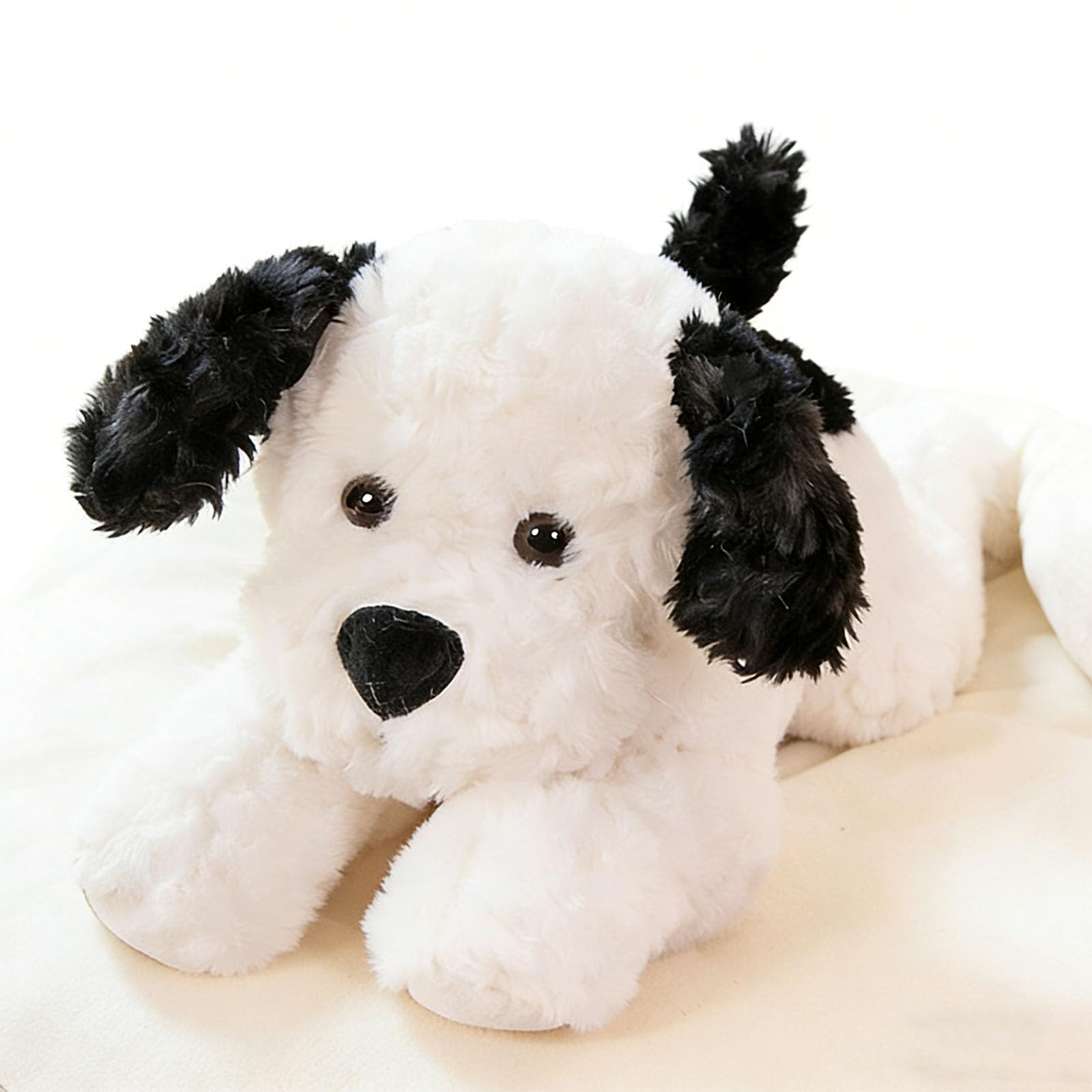 pluszowa zabawka, Ważony pluszowy pies, uroczy, puszysta poduszka do przytulania szczeniaka(White Teddy B,45cm)