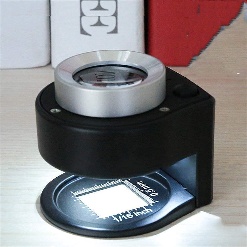 Lupe, Vergrößerungsgläser für Handwerksarbeiten, Leselupe, Optik, LED-beleuchtete 30-fache Juwelierlupe – hochwertige Aluminium-Vergrößerungsaugenschlaufe Keep it in Mind