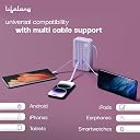 Lifelong Electronics 10000mAh 22.5W Fast Charging Power Bank | 4 Cables Attached – Type A + Type B + Type C + Lightning | for New & Old Devices | 4 Ports Available Too | Small Pocket Size Powerbank gallery image