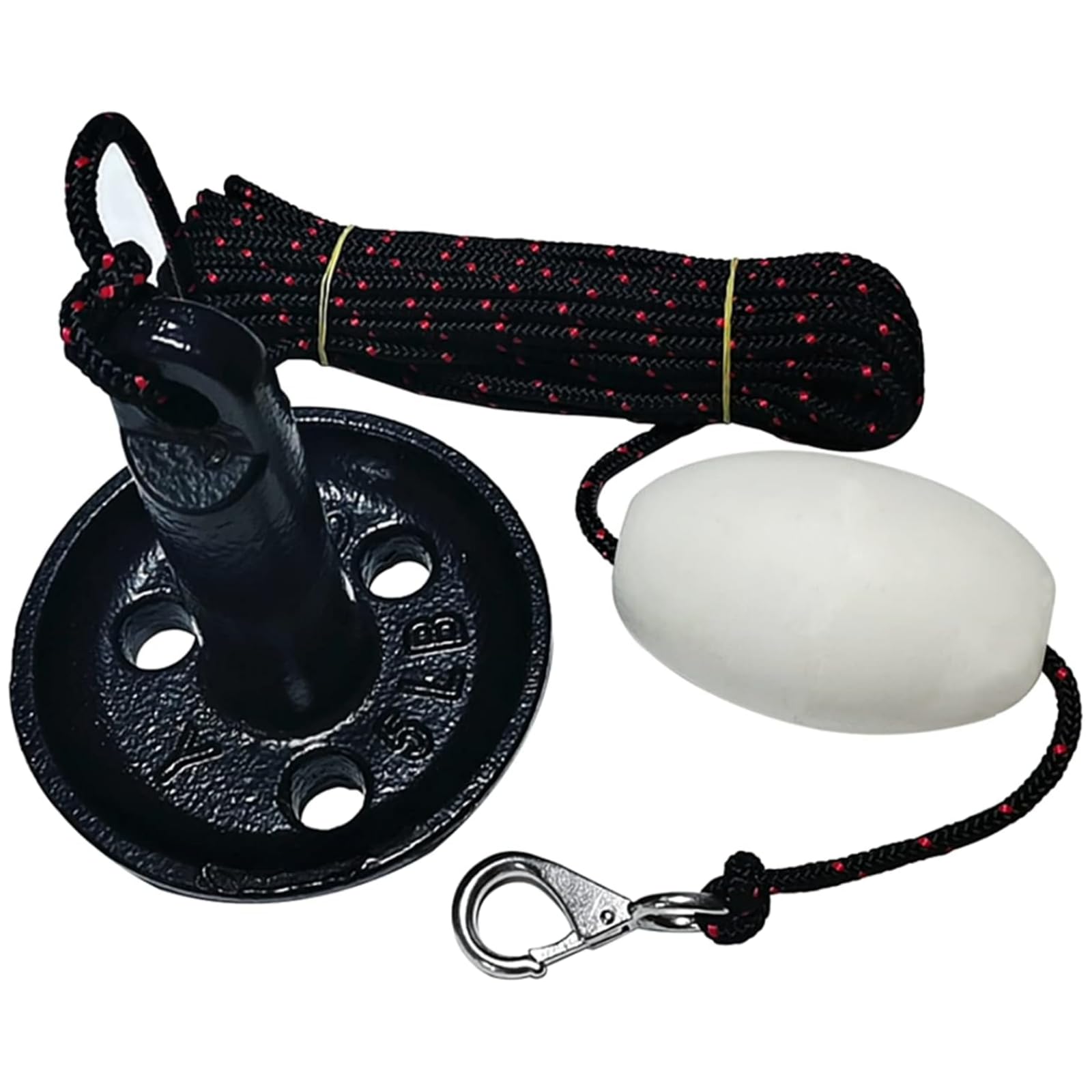 JT-HLM 5lb/8lb/10lb Black Vinyl Mushroom Anchor Kit with White Float and Rope (10lb)