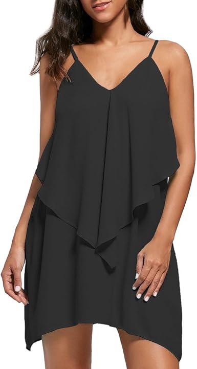 gray spaghetti strap dress