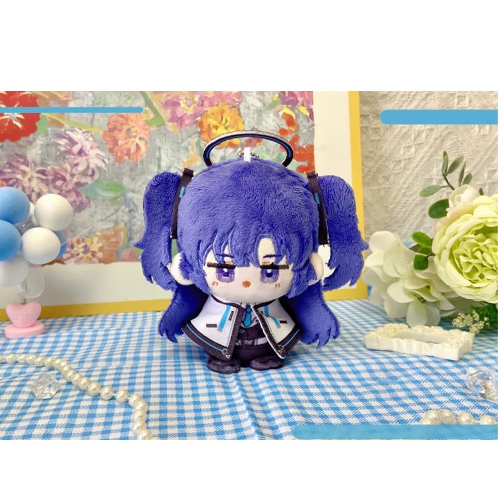 4 figuras de peluche Hayase Yūka con colgante de 12 cm, personaje de anime sentado Misono Mika/Shirasu Azusa, figuras de peluche suaves, llavero de mochila
