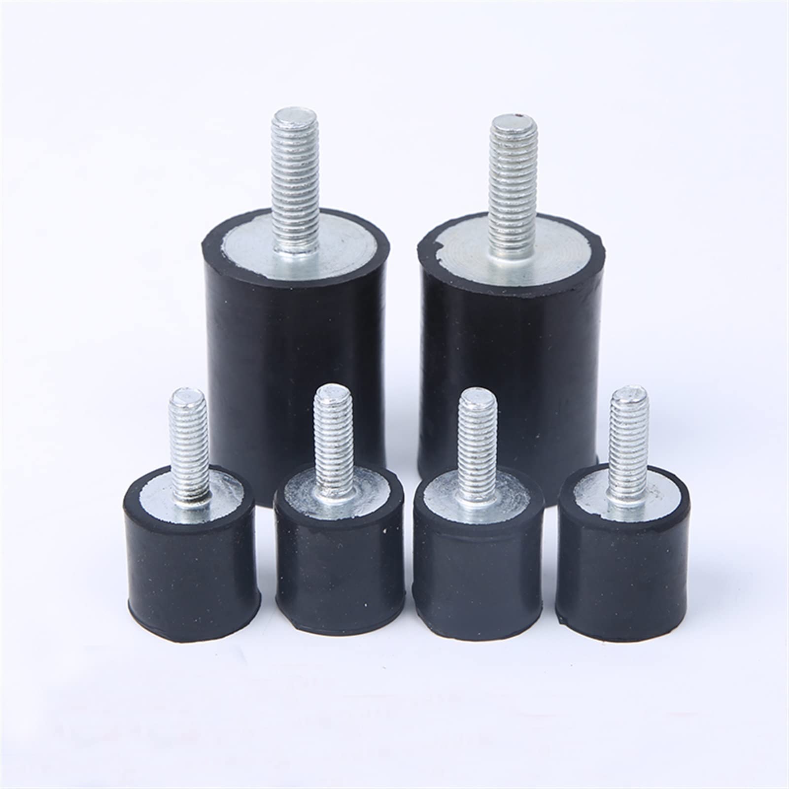 Aislador de choque de pernos de goma M6 M8 M10 soportes antivibración bobinas de barco de coche amortiguador roscado | M6x18 D25xH30 4Piece