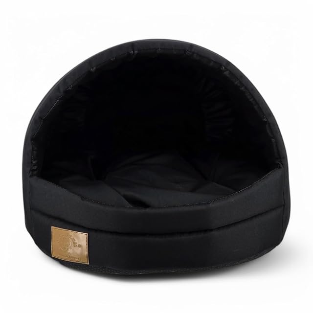 Foto 7 de 8 de ODOLPLUSZ Caseta para perros, casa exclusiva para perros o gatos, 2 tamaños, cómoda y lavable (negro, M)