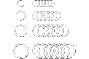 40 PCS Stainless Steel Split Key Rings for Dog Tags and Collars