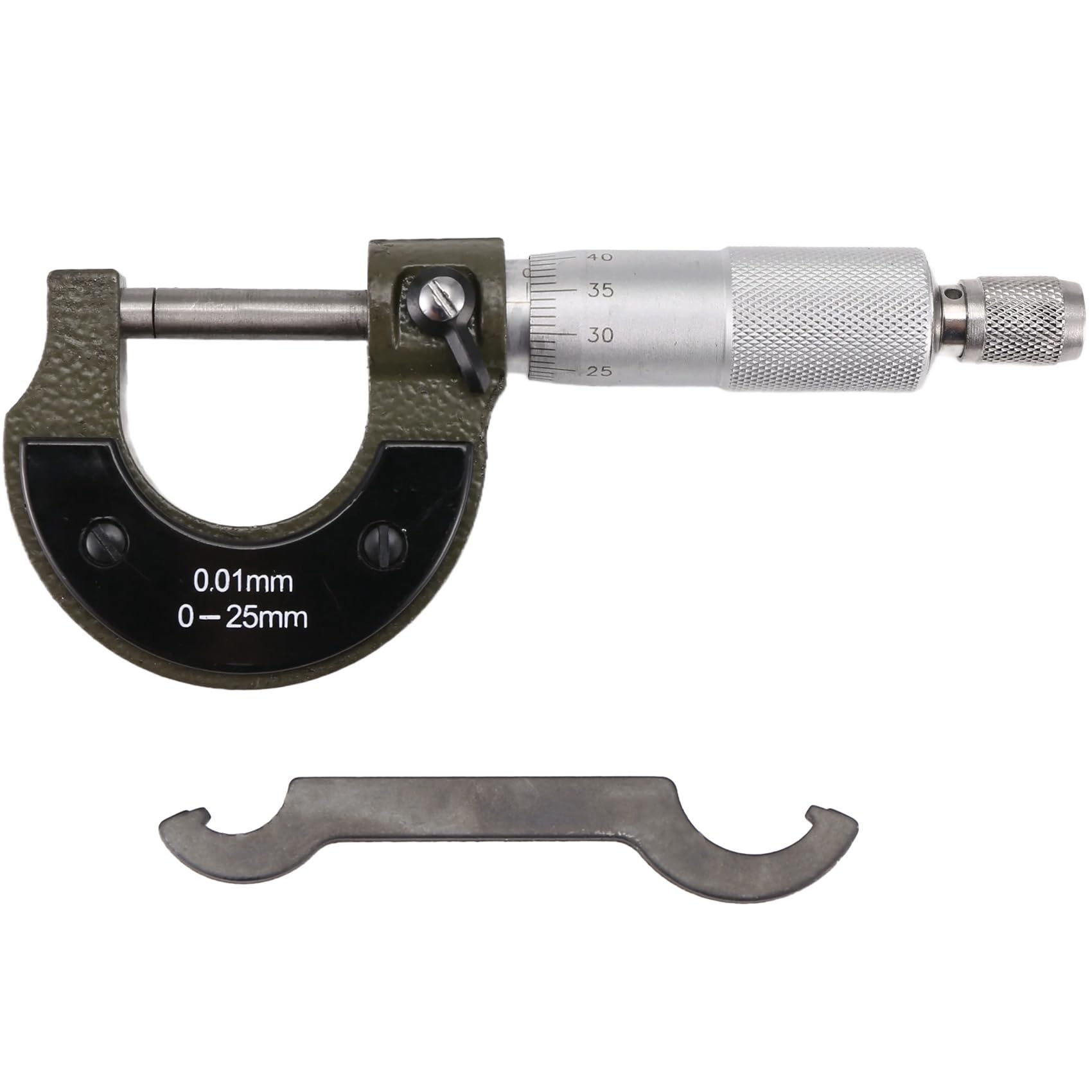 CTRLZS 0-25mm Metric Micrometer Carbon Steel Outside Micrometers Precise Tools Micrometer Gauge Meter Accurate Measuring Tool