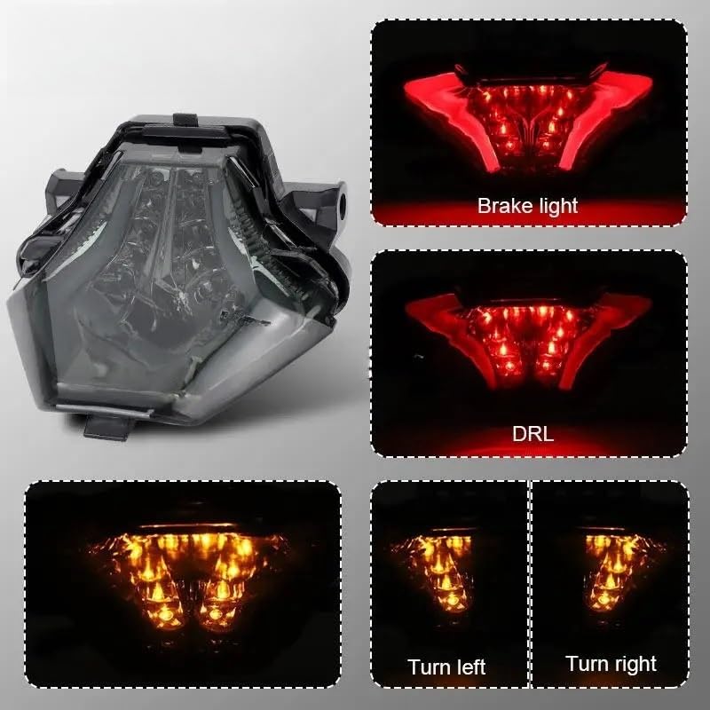 Luz trasera de freno evita falta de visibilidad en moto MT03 R3 MT07 DRL 3