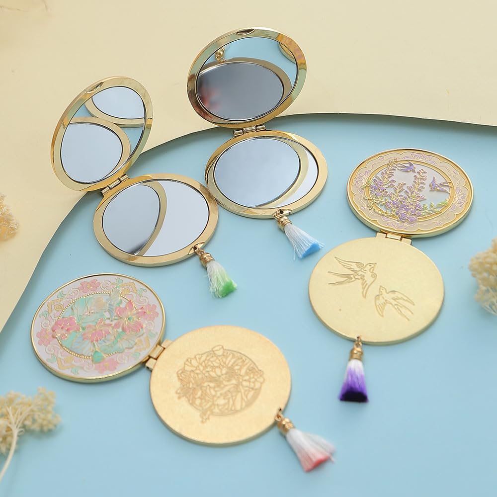 世界平和統一家庭連合　天苑宮Cheon Won Gung クリスタル　ミニケース Amazon.com: mulanfeng Chinese Style Handheld Mirror, Handheld