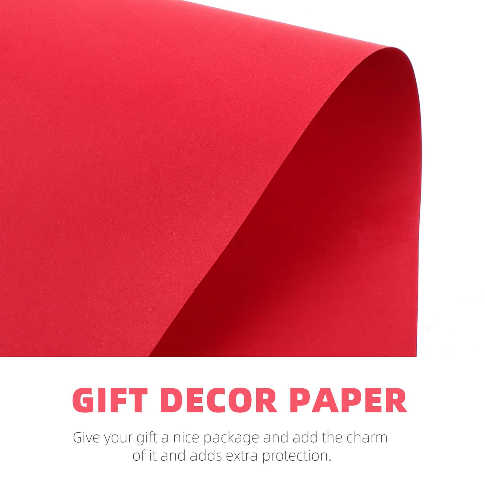 IWOWHERO Rote Kraftpapierrolle Verpackungspapier Robust Vielseitig Einsetzbar Geschenkpapier Weihnachten Geburtstag Hochzeit Kunsthandwerk