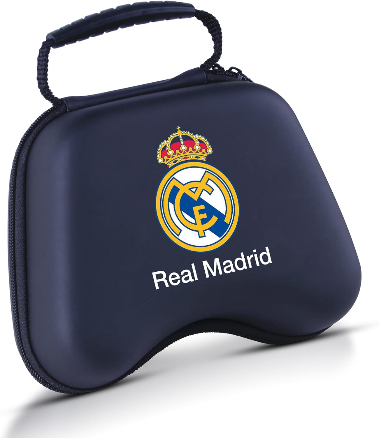 Head Case Designs Officially Licensed Real Madrid CF Logotype Graphic Logo Hard Storage Travel Carry Case Compatible with Sony PS5 DualSense & Xbox Controller