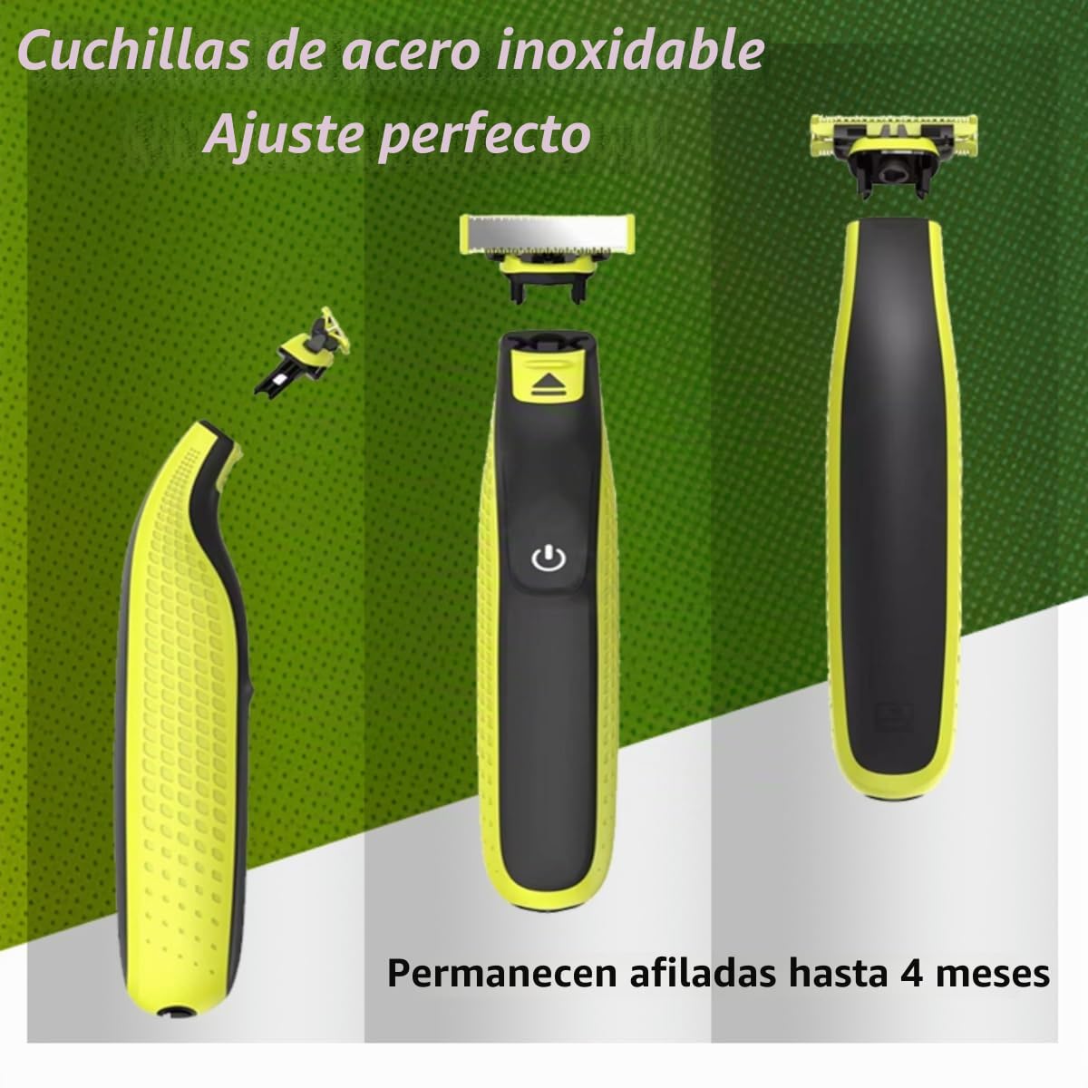 Cuchillas de afeitar compatibles con One Blade, lote de 2/3/4/6, para afeitadora/cortadora eléctrica Philips One Blade (6)