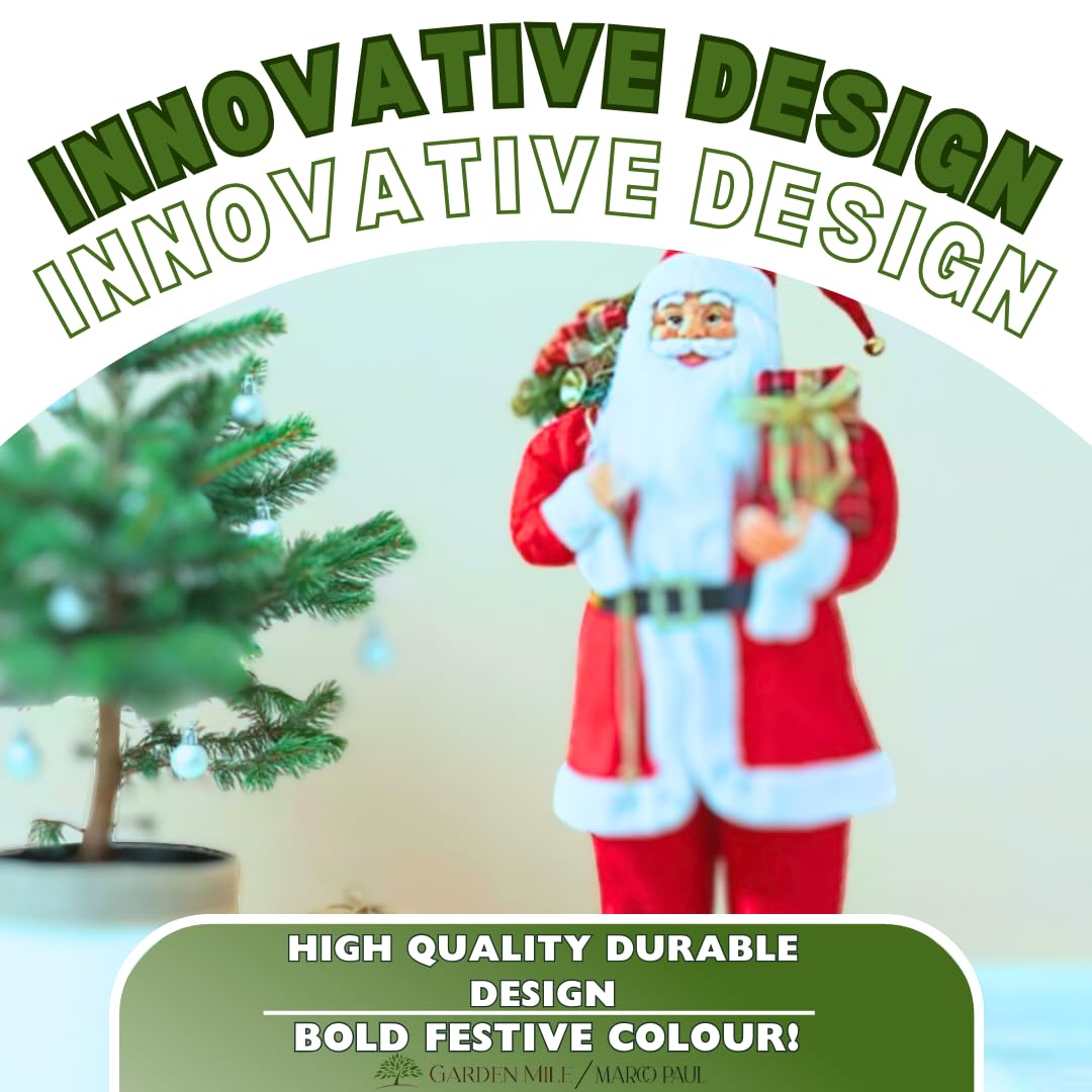 Marco Paul Interiors Tradizionale Deluxe Grande Babbo Natale Decorazioni natalizie Statua Decorazioni natalizie per la casa Figura festiva Peluche Natale Decorazioni natalizie (40 cm)