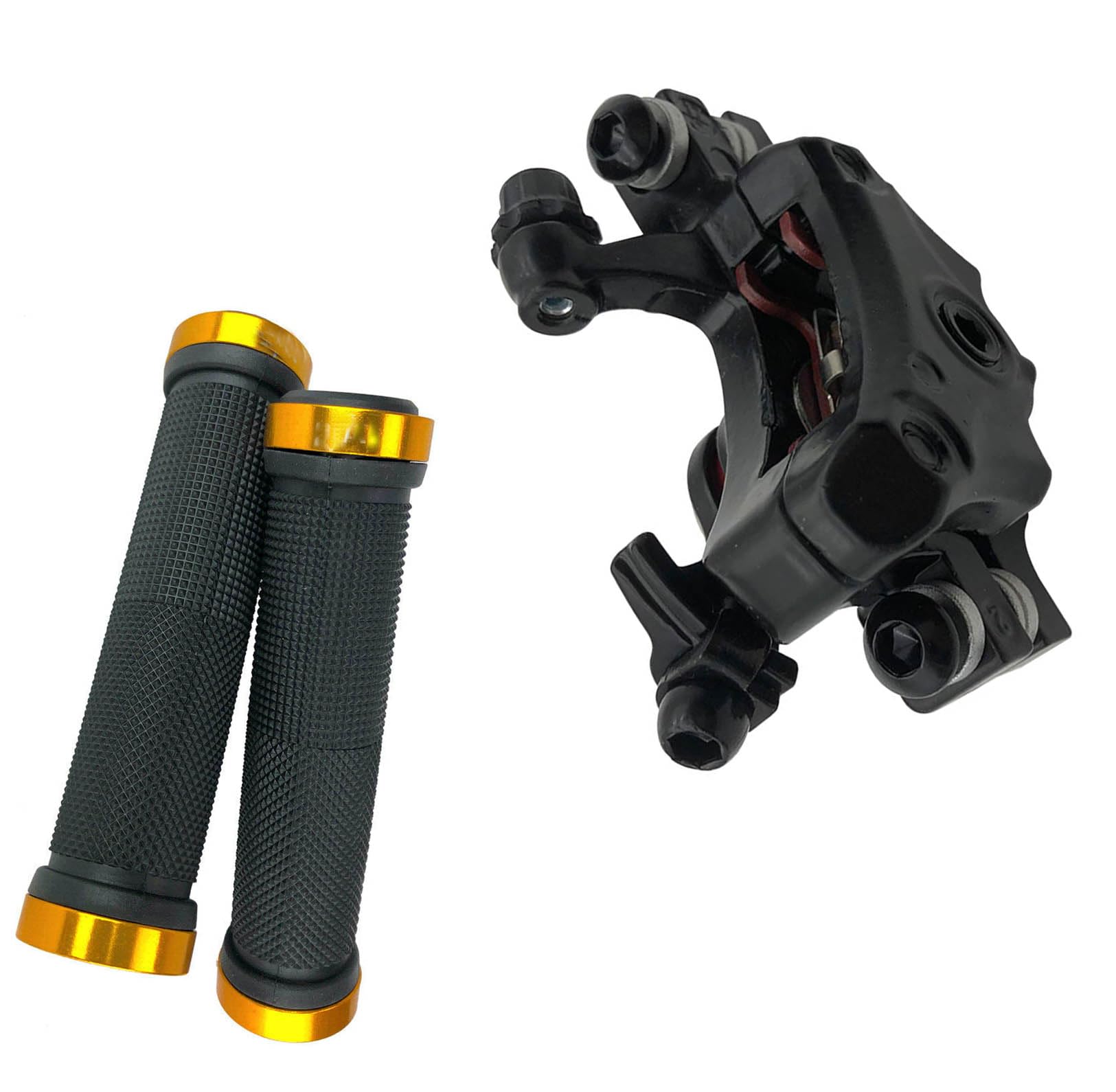 NSV Bicycle Mechanical Disc Brake Caliper Set Front/Rear 180-160mm Cycle Handle Grip (B0CWGYDKY7) Amazon Price History, Amazon Price Tracker