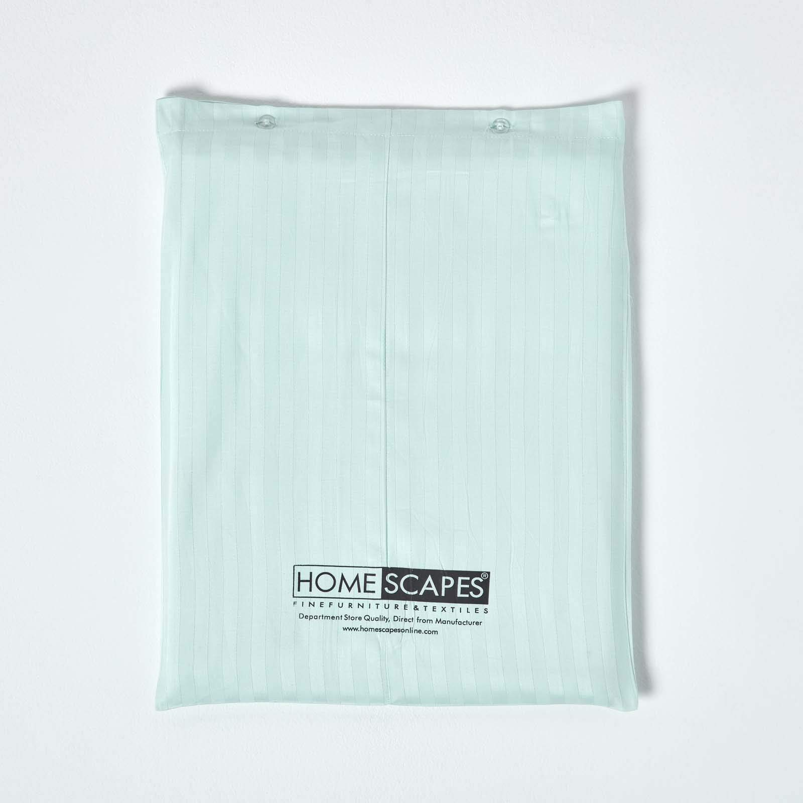 Homescapes Juego de Ropa de Cama de 2 Piezas, 100% algodón Egipcio con Rayas de satén, 1 Funda nórdica de 135 x 200 cm y 1 Funda de Almohada de 48 x 74 cm