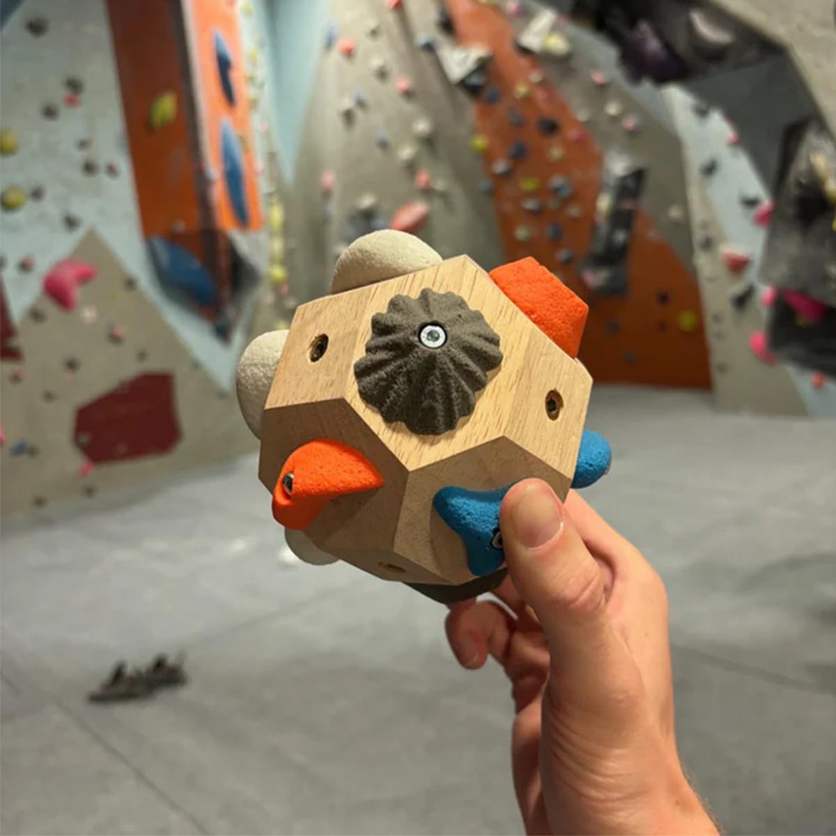 Ausi Bloque de roca artesanal 3D para entrenamiento de fuerza y precisión, entrenador de agarre portátil