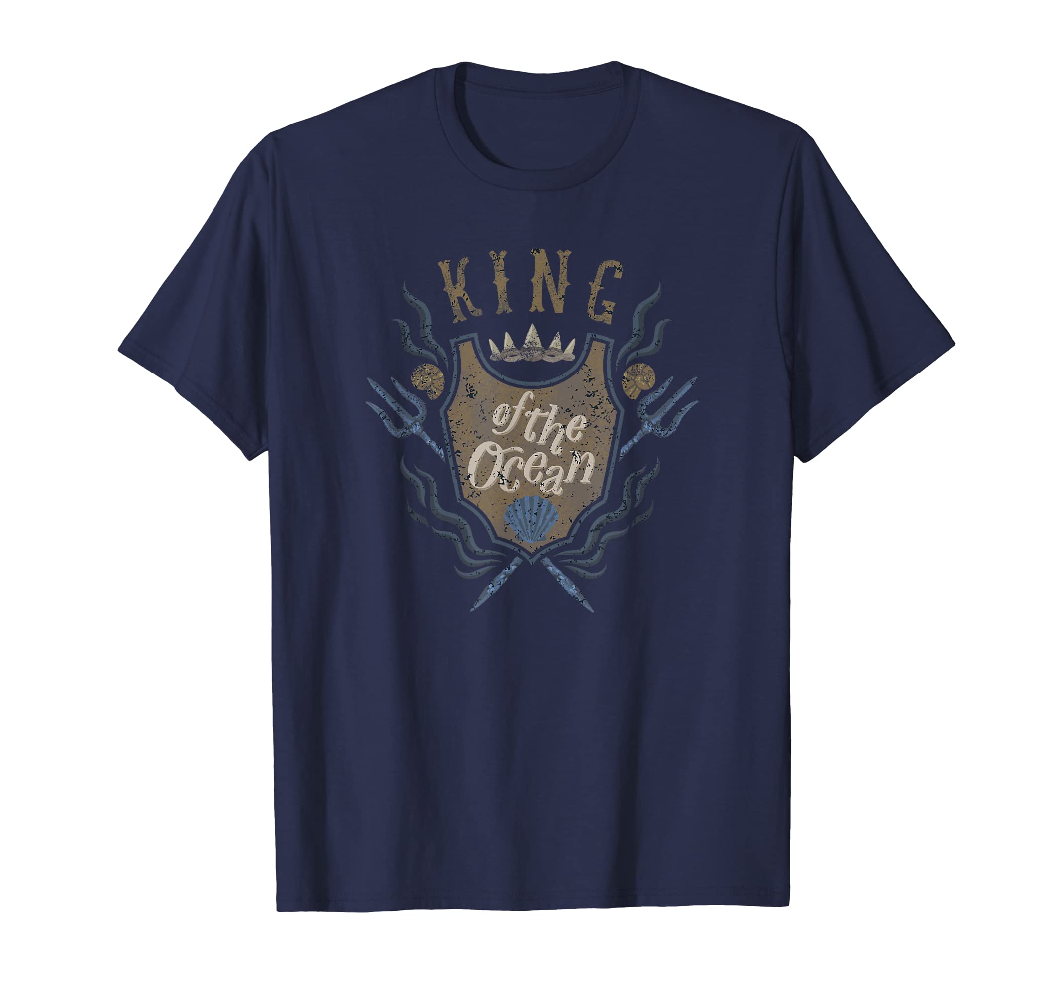 DisneyThe Little Mermaid King Of The Ocean Distressed Crest T-Shirt
