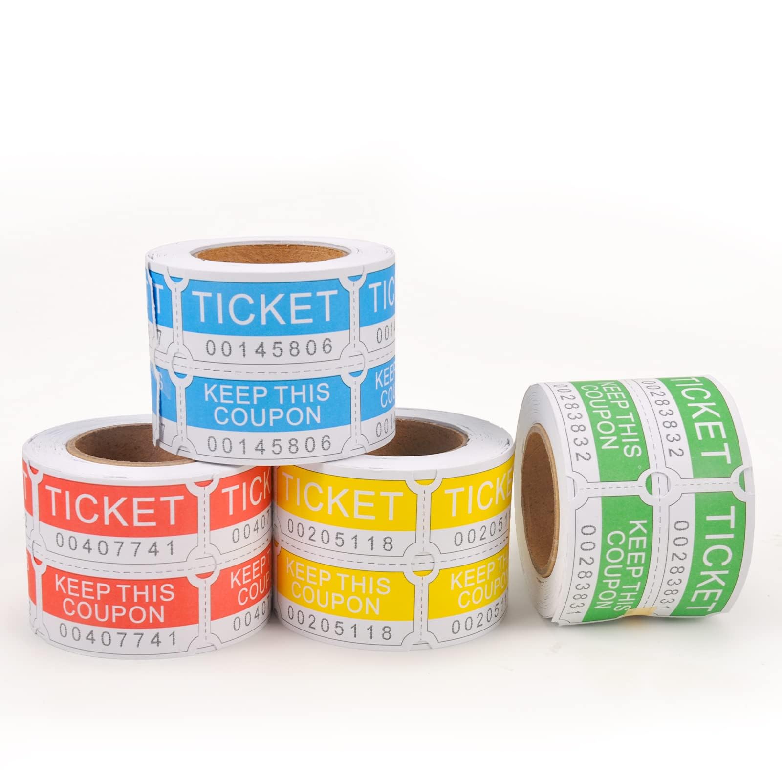 Turquoise Raffle Ticket Snapklik.com : L LIKED 1000 Pairs Raffle Tickets Double Rolls,4 Vibrant ...
