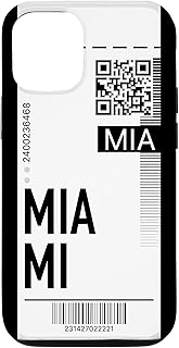 iPhone 12/12 Pro Miami Air Flight Ticket Phone Case Boarding Pass City Case