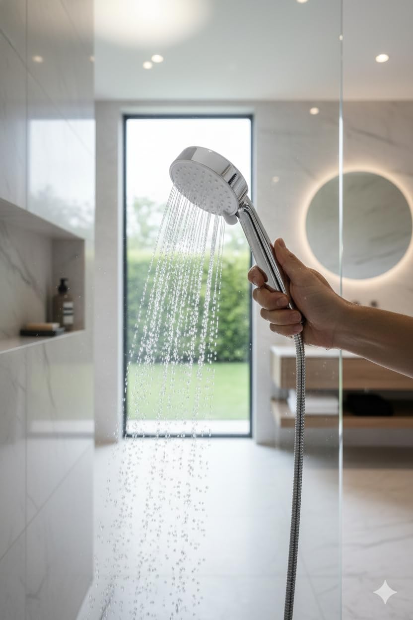 Vios Store Duş Başlığı – Yüksek Basınçlı Su Tasarruflu Banyo Shower Head, Kireç Önleyici Filtreli 3 Kademeli Ayarlanabilir Sprey, Evrensel Bağlantı