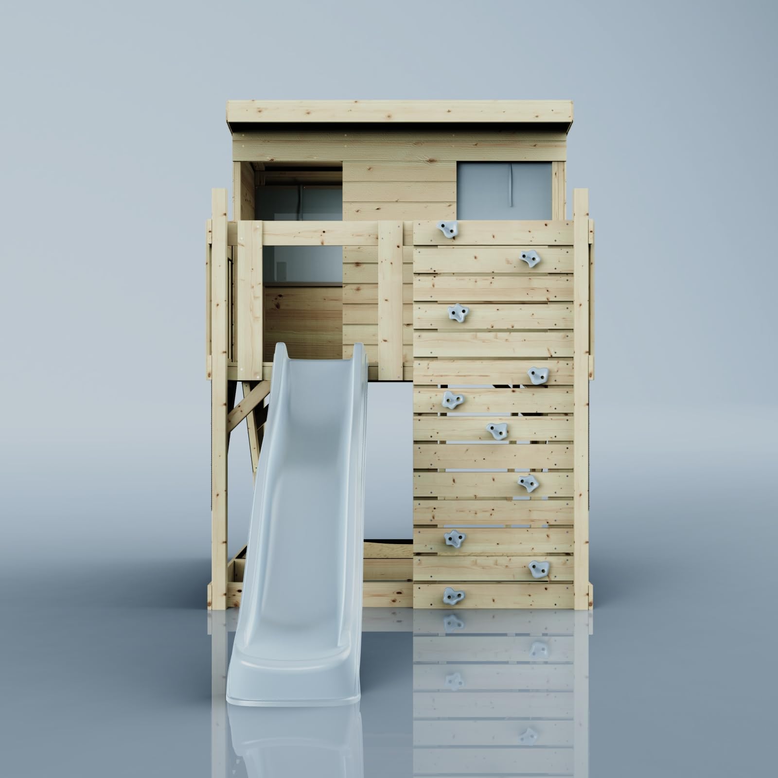 PolarPlay Stelzenhaus Polarstern aus Holz in Blau