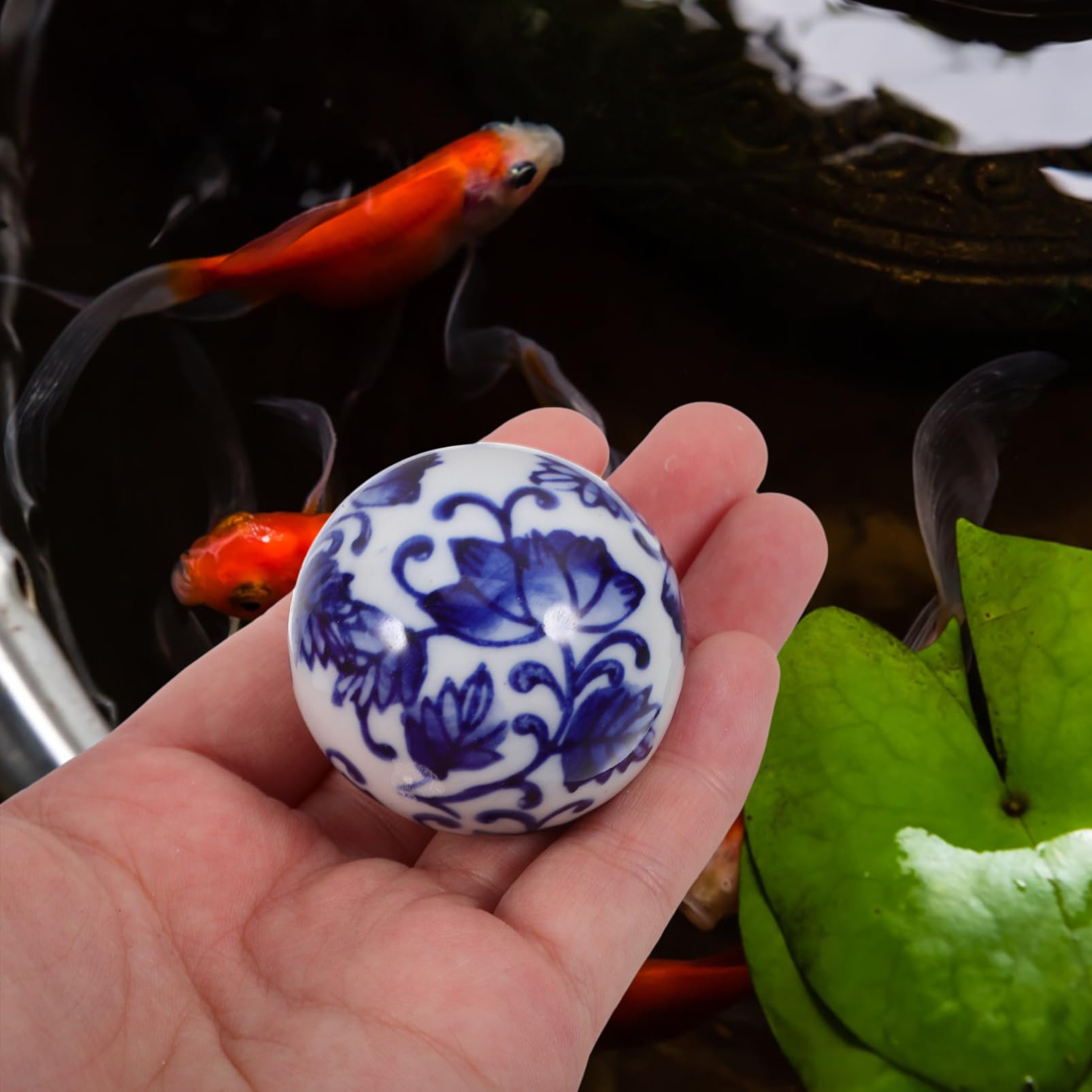 GLEAVI 3 Sätze Keramikschwimmer Moosball Dekorationen Für Aquarien Bezauberndes Aquarium-Ornament Schwebend Dekorativ Aquarium-Layout-Requisite Fisch Zubehör Zufällige Farbe 3 Stücke * 3