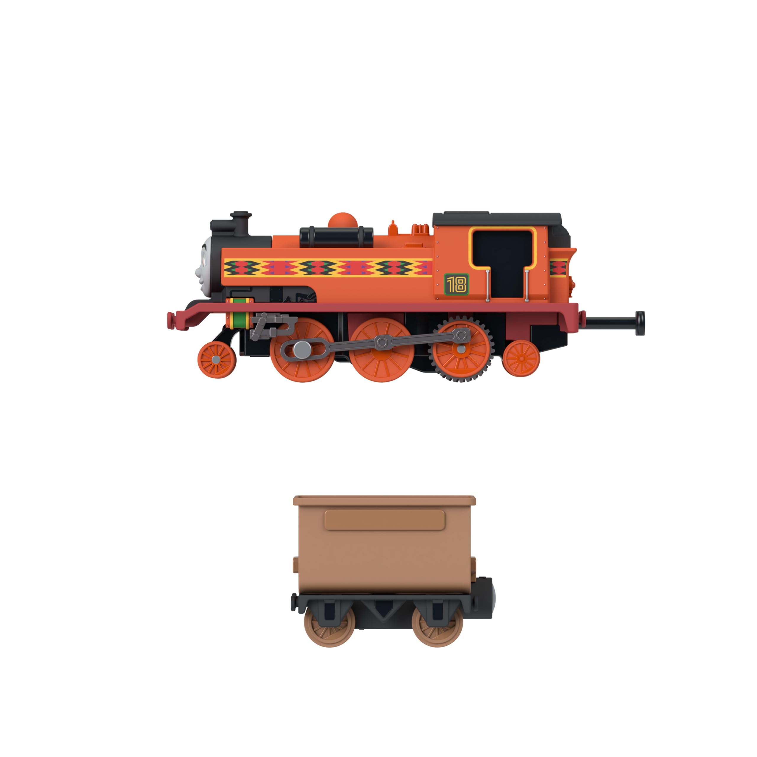 Thomas & Friends by Fisher-Price Lokomotywa Nia z napędem | Zabawkowy pociąg i tender na baterie, klasyczne postacie z serii kolejowej, JLL49