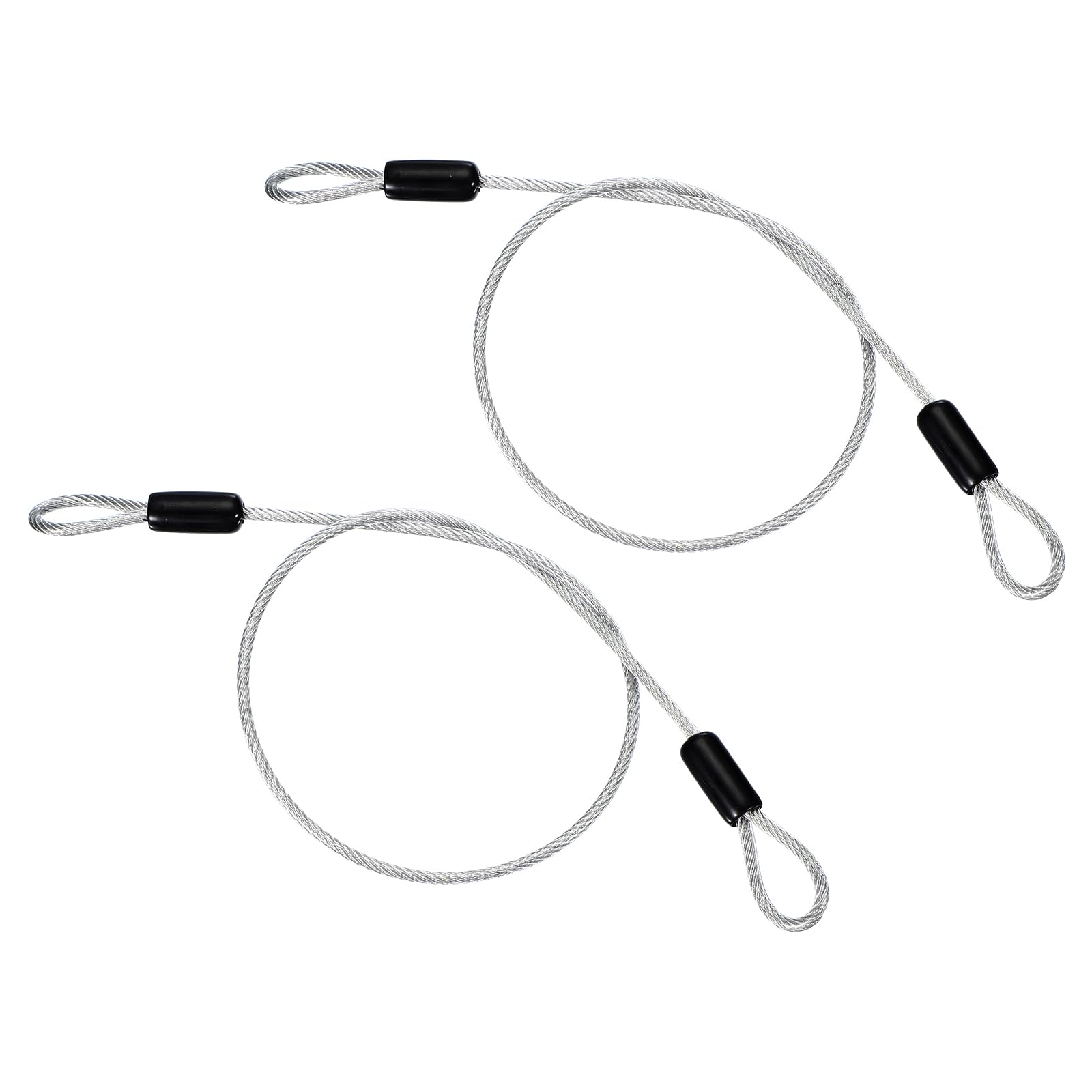 PATIKIL 1/8" Dia Vinyl Coated Stainless Steel Cable with Loops