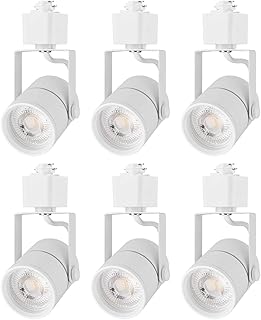 mirrea Bulb Replaceable LED Track Lighting Heads for White H Type Rail Cylinder Ceiling