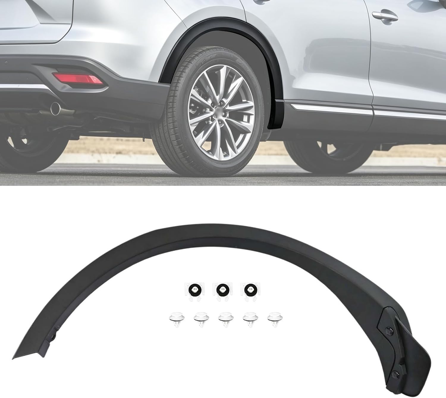 TD1151W50H Rear Wheel Trim Molding Right Side Compatible with Mazda CX-9 2007-2015 Replace TD115-1W50H Wheel Fender Flare Opening Molding Trim Passenger Side