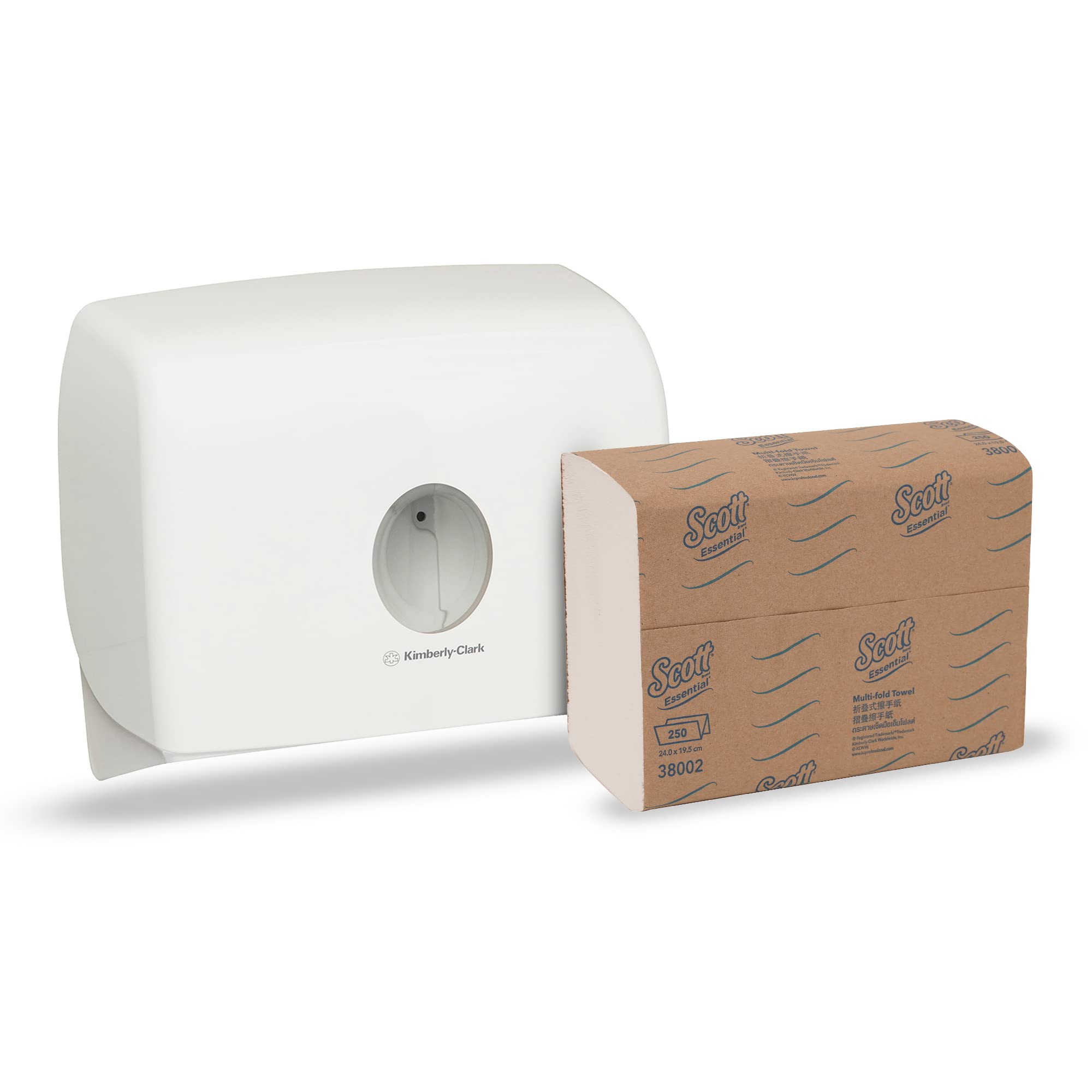 Professional® Aquarius® Multifold Paper Towel Dispenser (M Fold) Combo with 1 Pack Multifold Paper Towel (70220B)