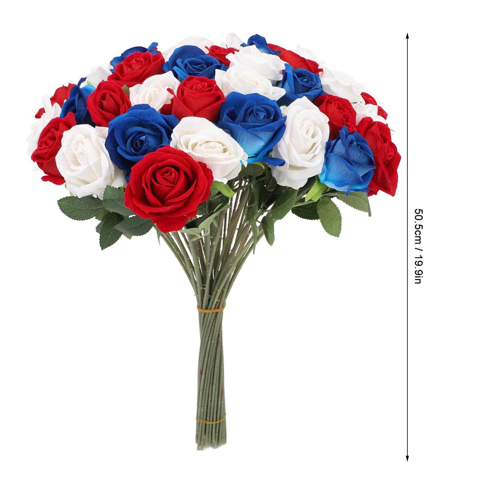 Amazon|造花 50個 本物のような造花バラ、赤、青、白のリアルな Amazon|造花 50個 本物のような造花バラ、赤、青、白のリアルな