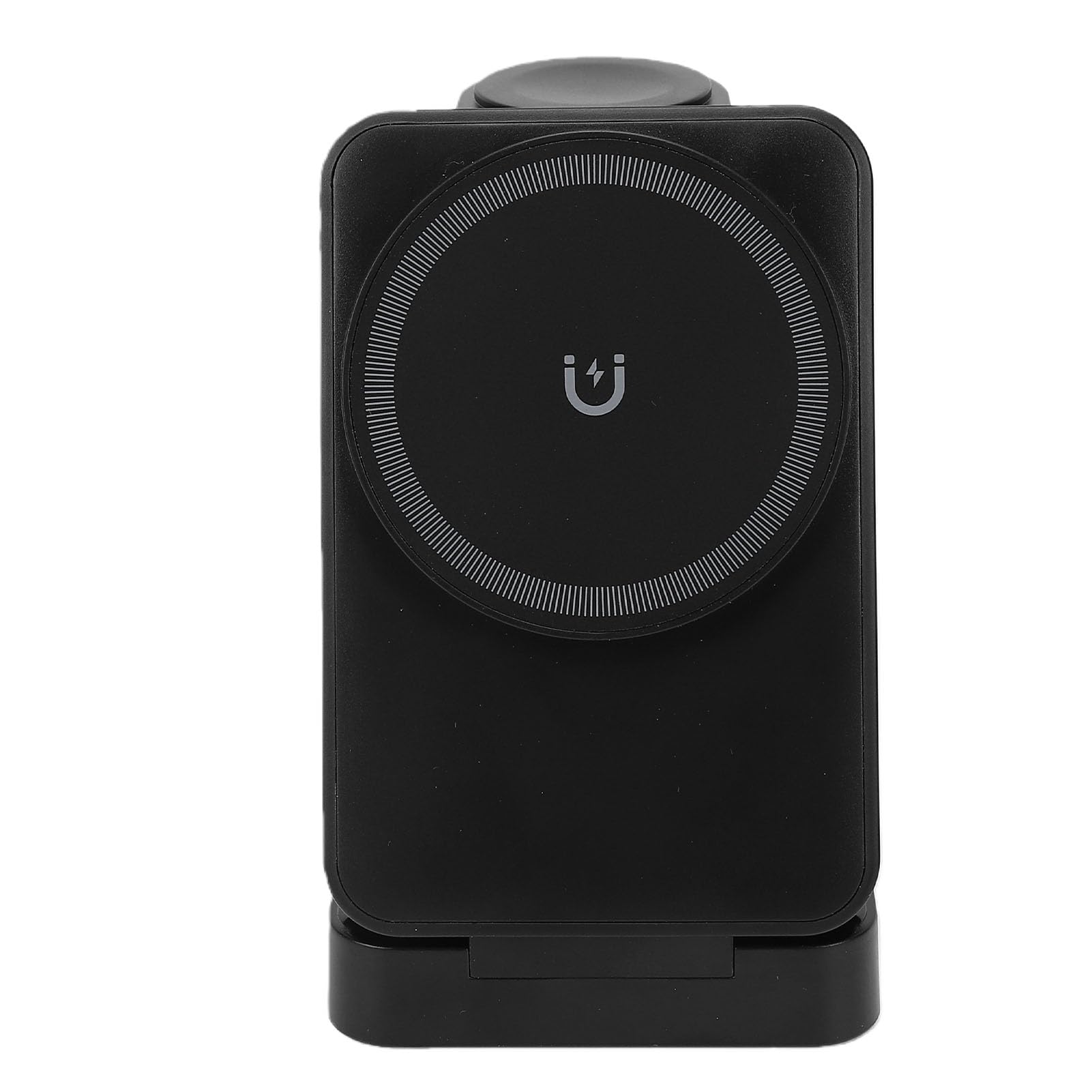 Fabater Caricabatterie Wireless, Supporto di Ricarica Magnetico Pieghevole 3 in 1, Base di Ricarica Rapida da 15 W per Telefono, Orologio, Auricolari (BLACK)