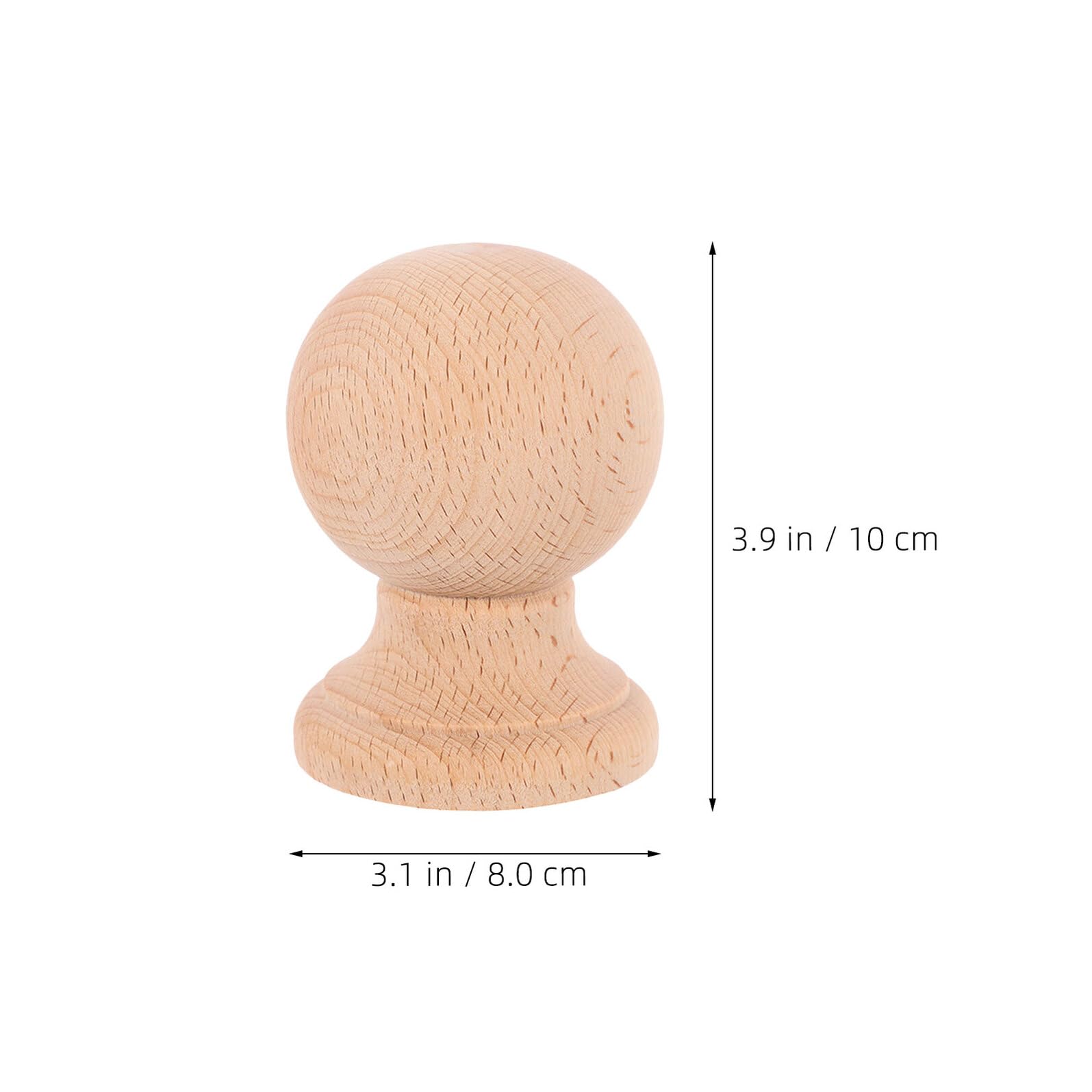 SHINEOFI 2pezzi Finials in Legno Massello per Mobili e Recinzioni, Decorazione Versatile ed Elegante per Ambienti Domestici, Facile Installazione per Rinnovamento Stanze