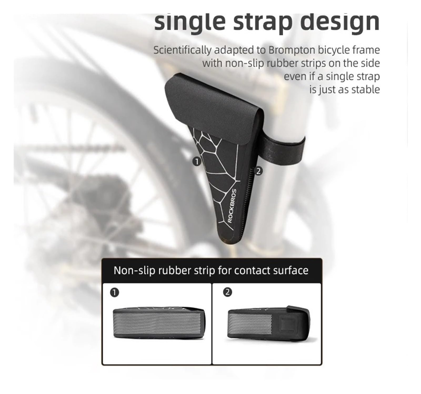 Xi Yu Borsa da bici mini triangolo impermeabile da 1 pezzo da 0,32 litri | Guida quotidiana su brevi distanze, conserva piccoli accessori for il ciclismo