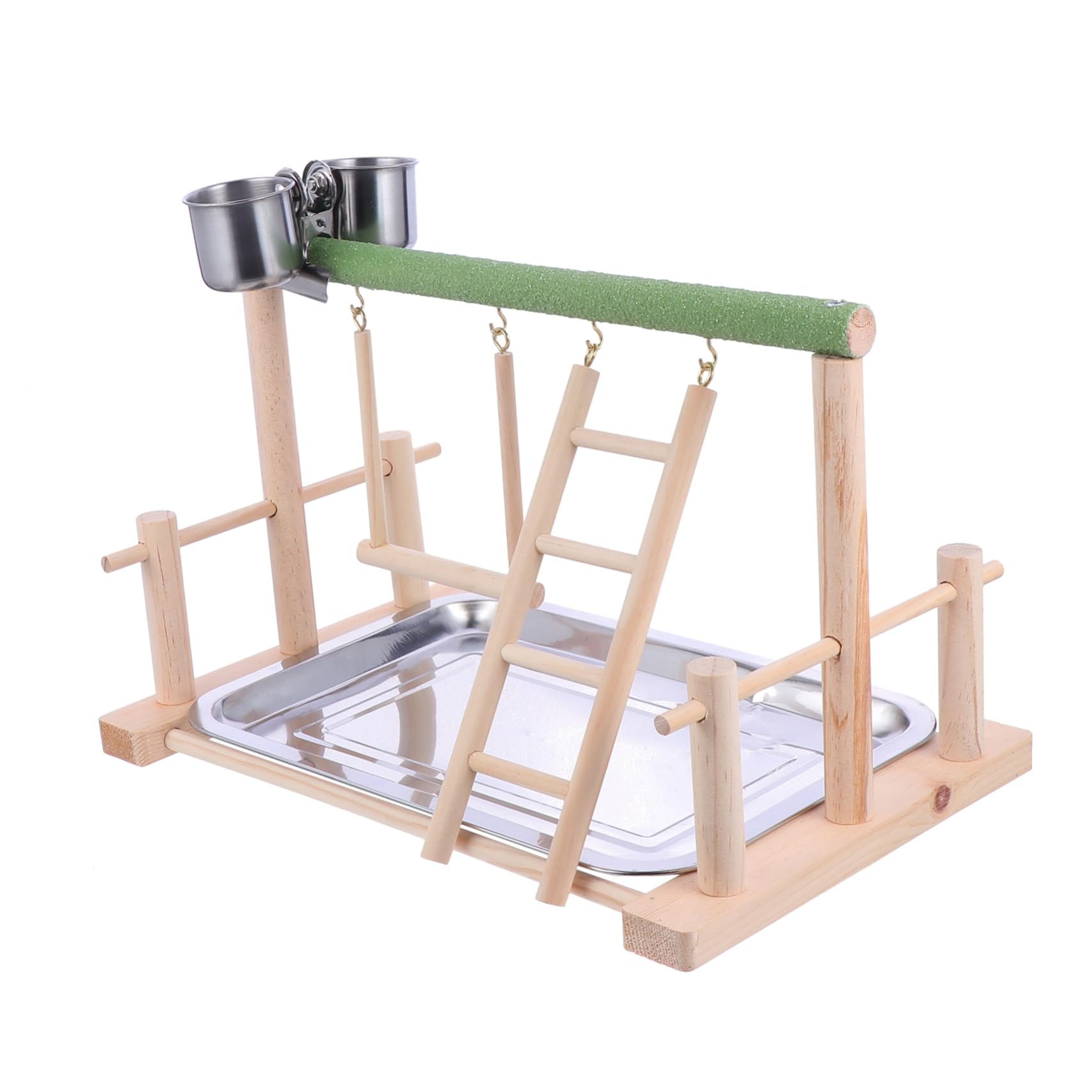 UPKOCH Altalena in Legno Per Pappagalli Giocattolo Sospeso Per Uccelli Domestici Esercizi e Giochi Supporto Per Pappagallo Divertente e Sicuro