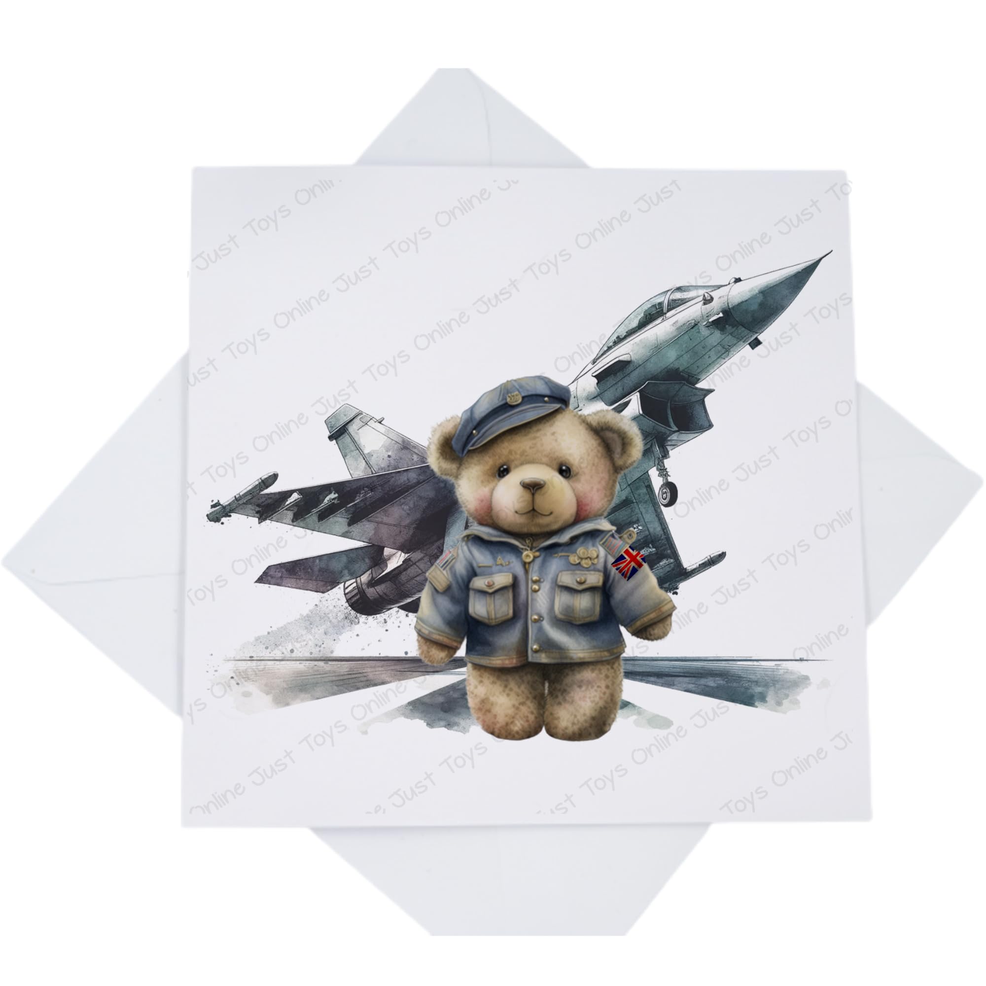 RAF Grey Fighter Jet Card, Blank for Any Occasion - Promotion New Job Birthday Retirement Card