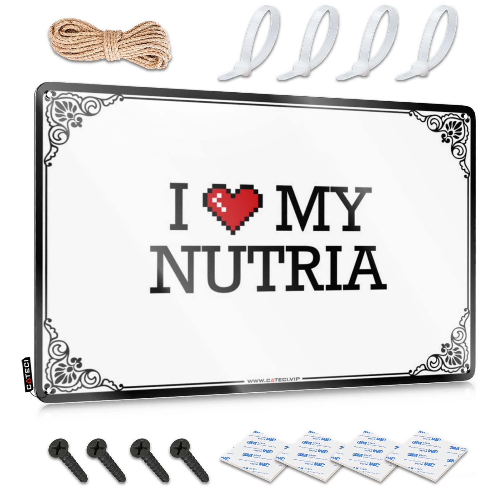 Bar Man Cave Decor Club Farmhouse Signs - I Love My Nutria Nice Rustic Wall Hanging(30X40CM)