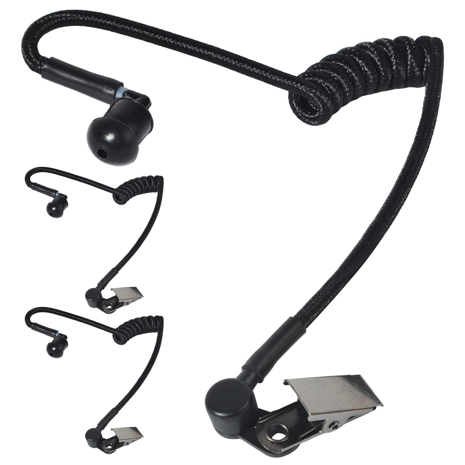HYS Tubo acústico de Nailon. Accesorios para radiocomunicaciones, para Auriculares de policía de Seguridad (Negro) — view 16