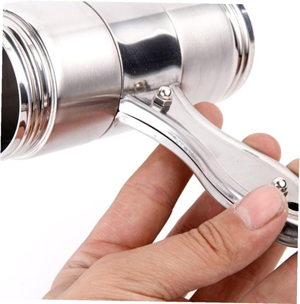 Manual Noodle Maker Household Pasta Press Machine with Stainless Steel Mold and Kneading Bag, Orange Compact Kitchen Tool for Homemade Noodles and Dough Preparation