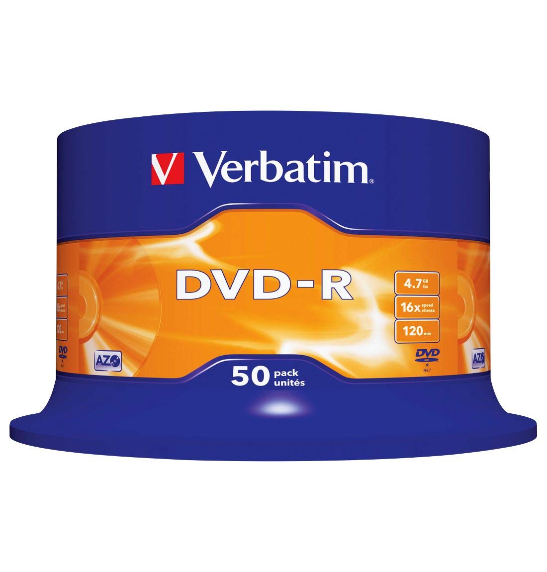 Verbatim DVD-R, fino a 16x, mandrino 50