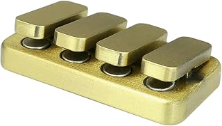 Fidget Toys Adults, EDC Metal Fidget Slider, Magnetic Haptic Fidget Clicker，Adult Fidget Toy for Anxiety ADHD, Cool Office Gadgets Gift for Dad Teens, Fidgets Toy for Men (Bronze)
