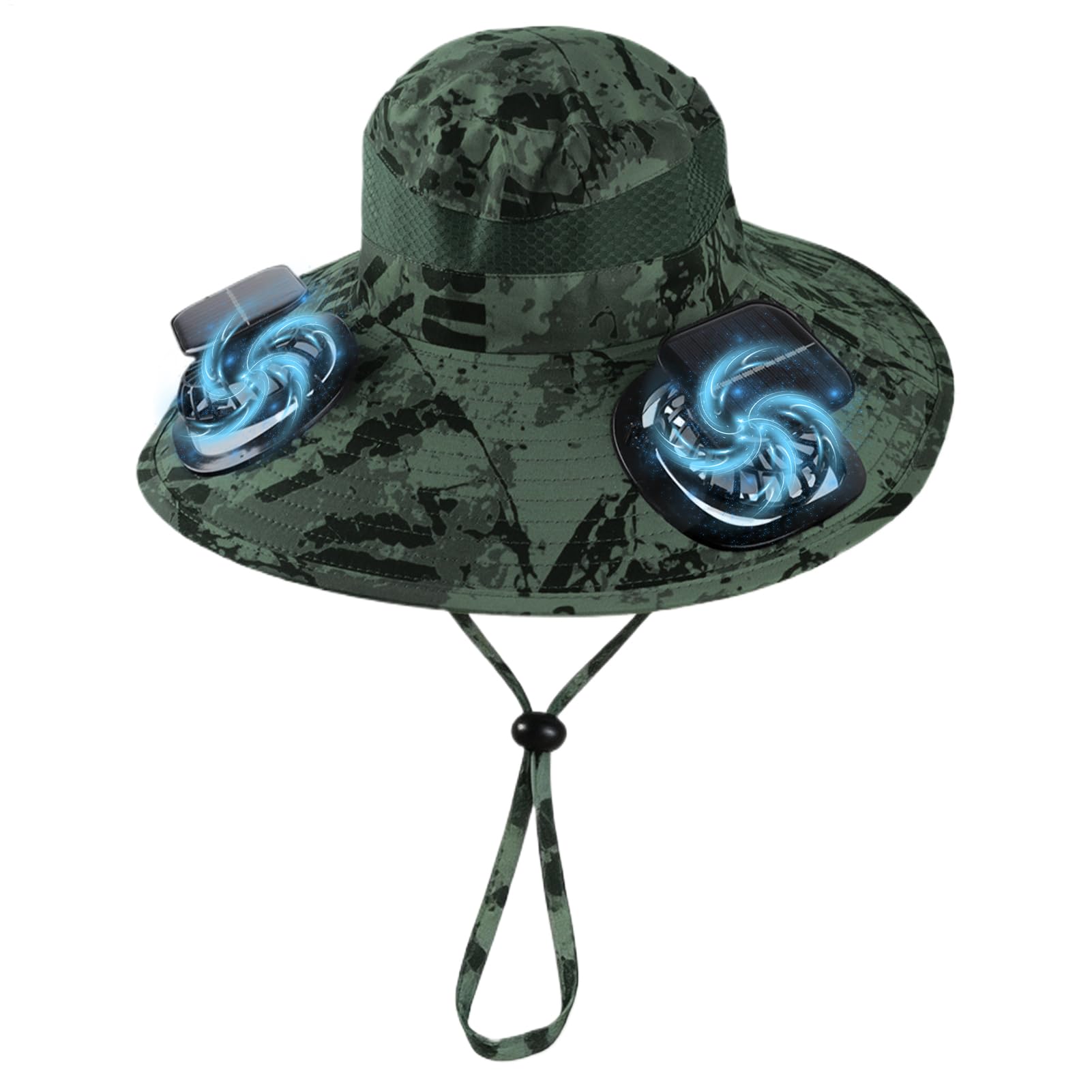 Sombrero con ventiladores de energía solar, protección solar, sombrero de ala ancha, para jardineros, pescadores, playa, golfistas, viajeros, pesca, senderismo, deportes, conciertos, parque, ciclismo