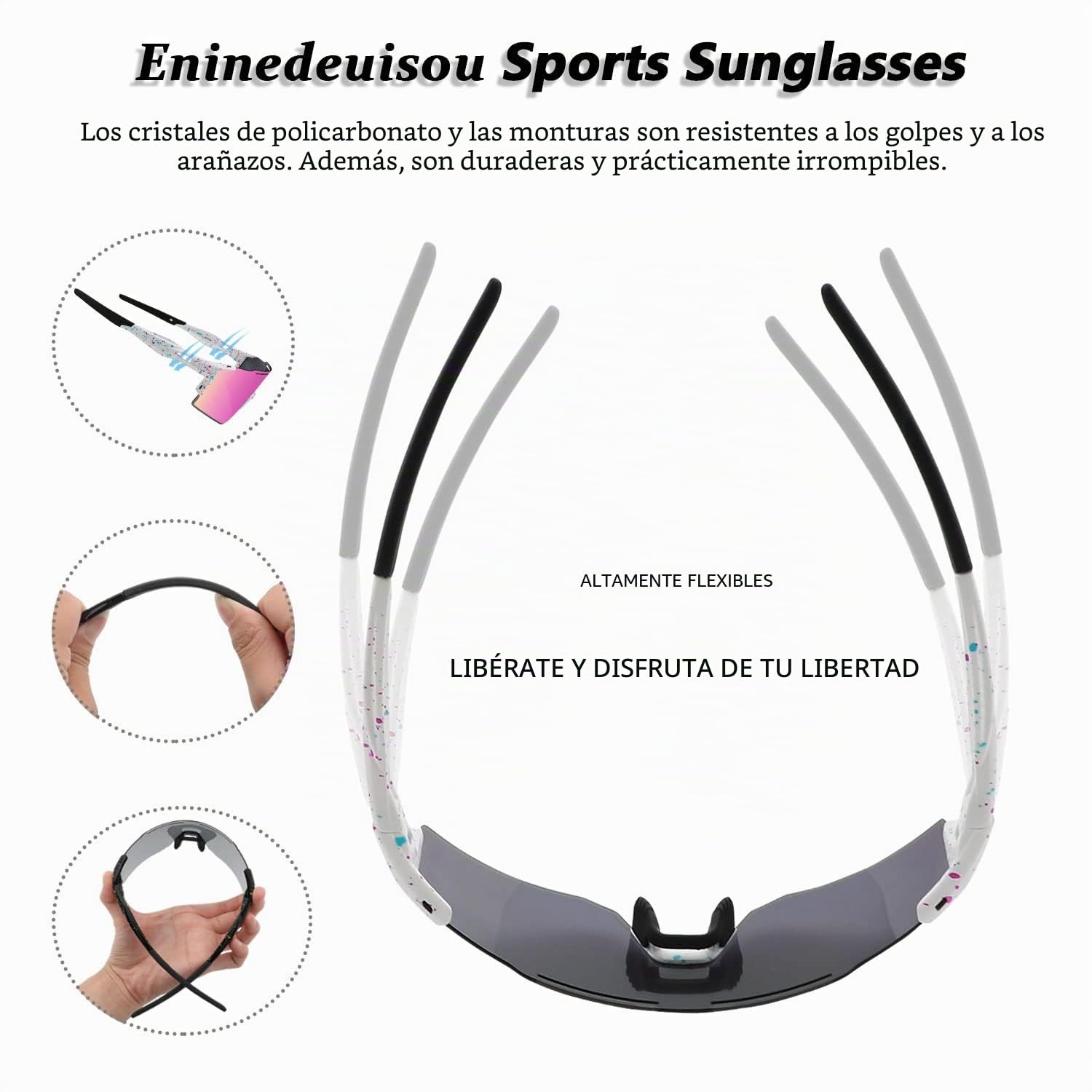 Gafas de sol para hombre y mujer, protección UV 400, gafas de protección para deportes al aire libre, ciclismo, conducción, correr, golf, béisbol