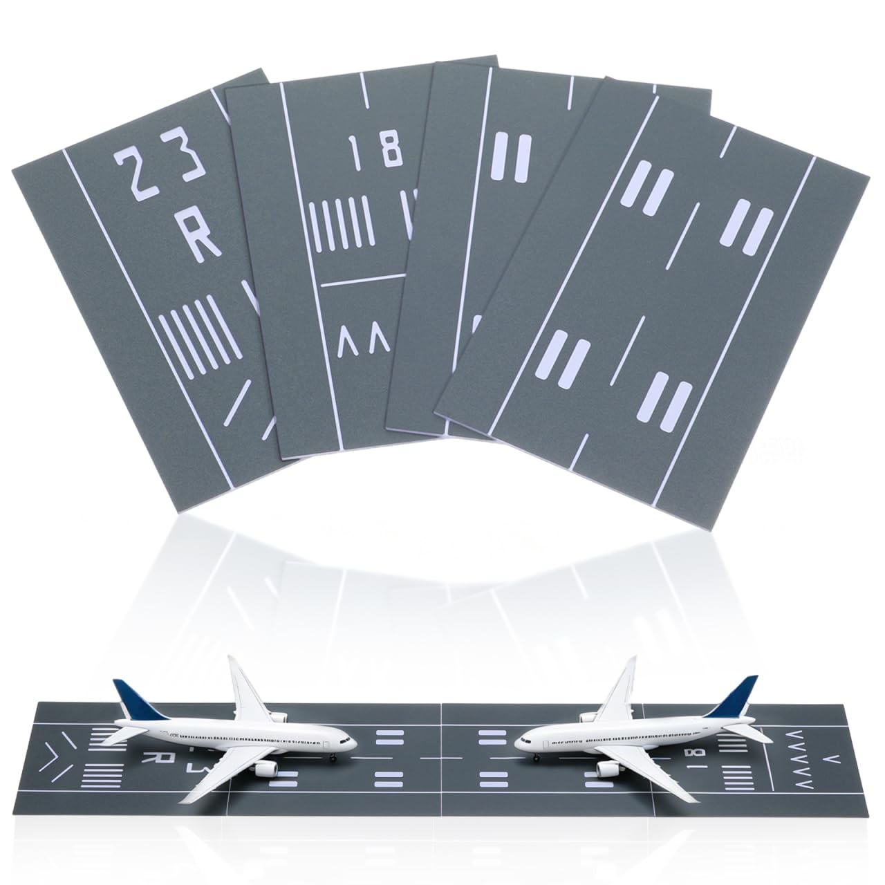 TOYANDONA Miniature Aircraft Runway Plastic Model Airport Takeoff Base