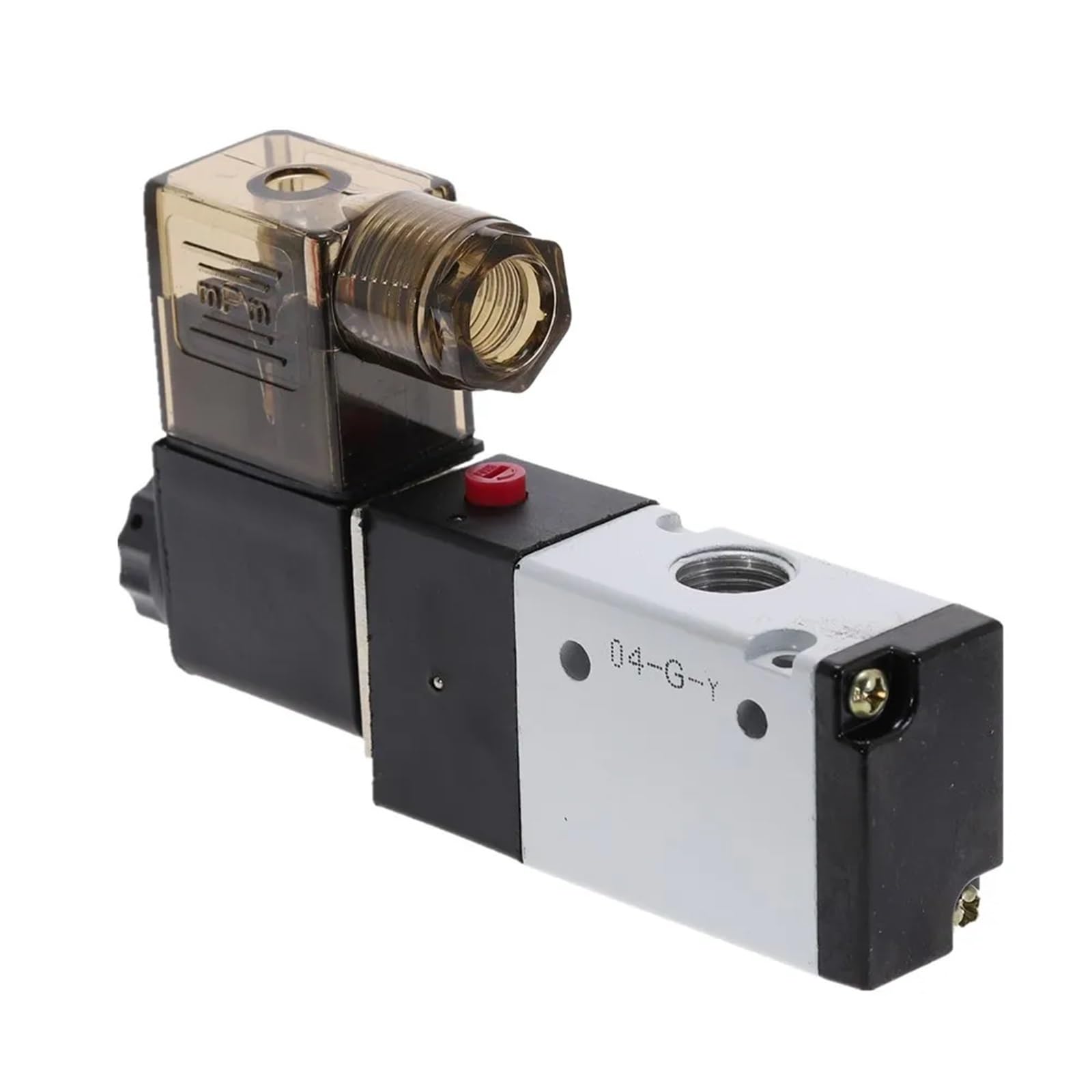 3V210-08 Válvula solenoide neumática eléctrica de 3 vías y 2 Posiciones, 1/4" BSP, CC 12 V/24 V, CA 36 V/110 V/220, Aire Aluminio(Motor with Bracket)